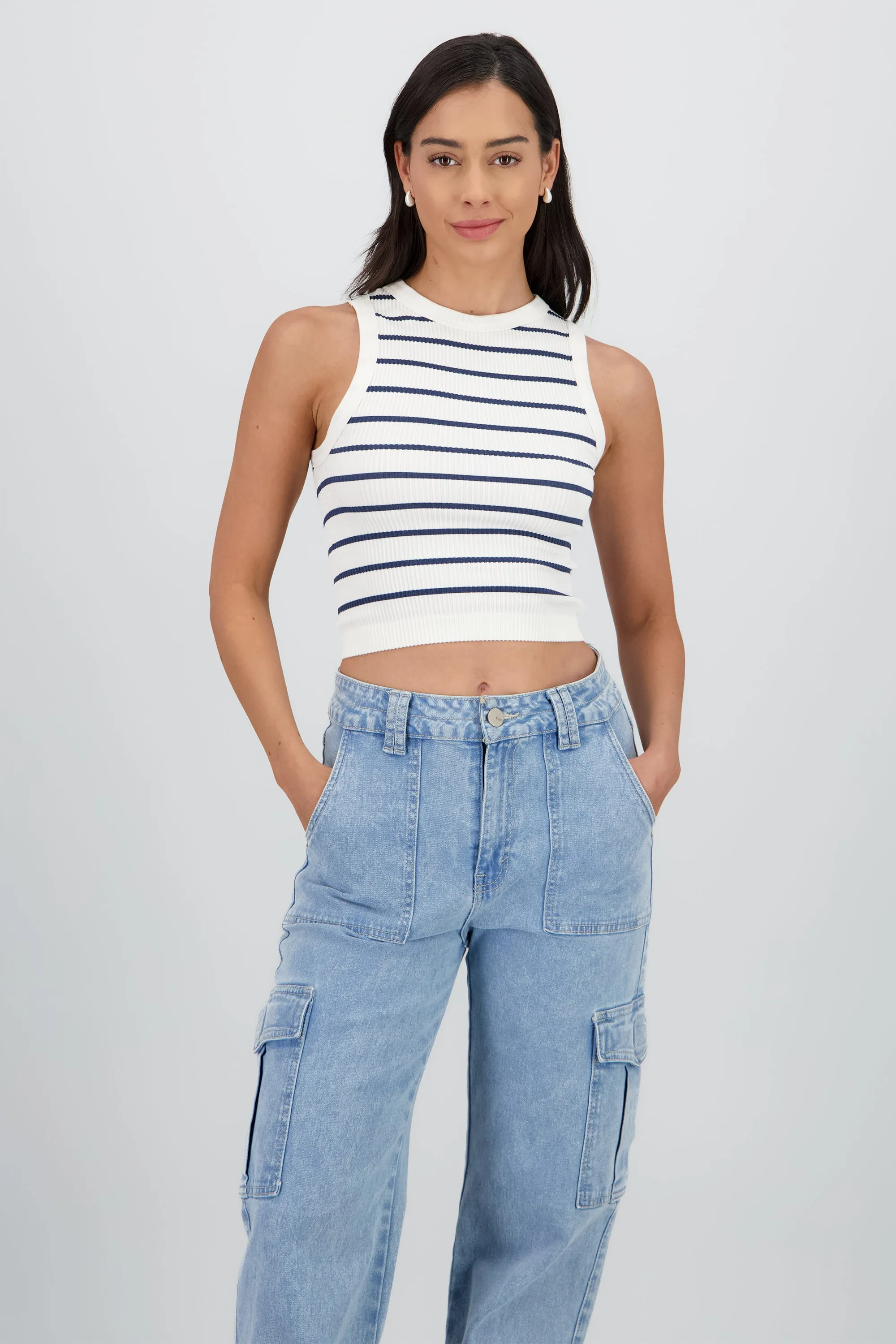 Top cuello redondo rayas seamless sold by Shasa product image thumbnail 2