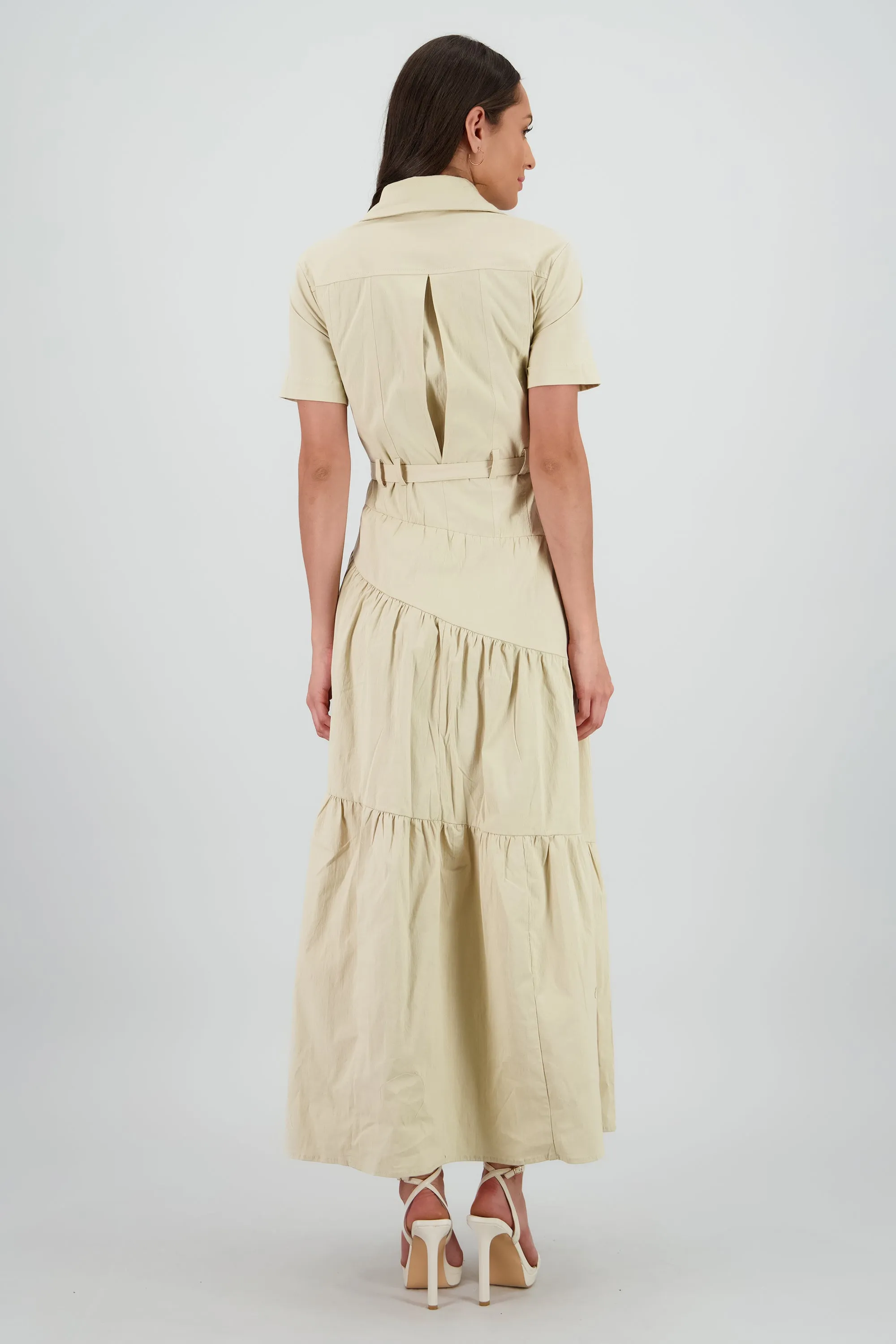 Vestido midi camisero manga corta cuello sold by Shasa product image thumbnail 4