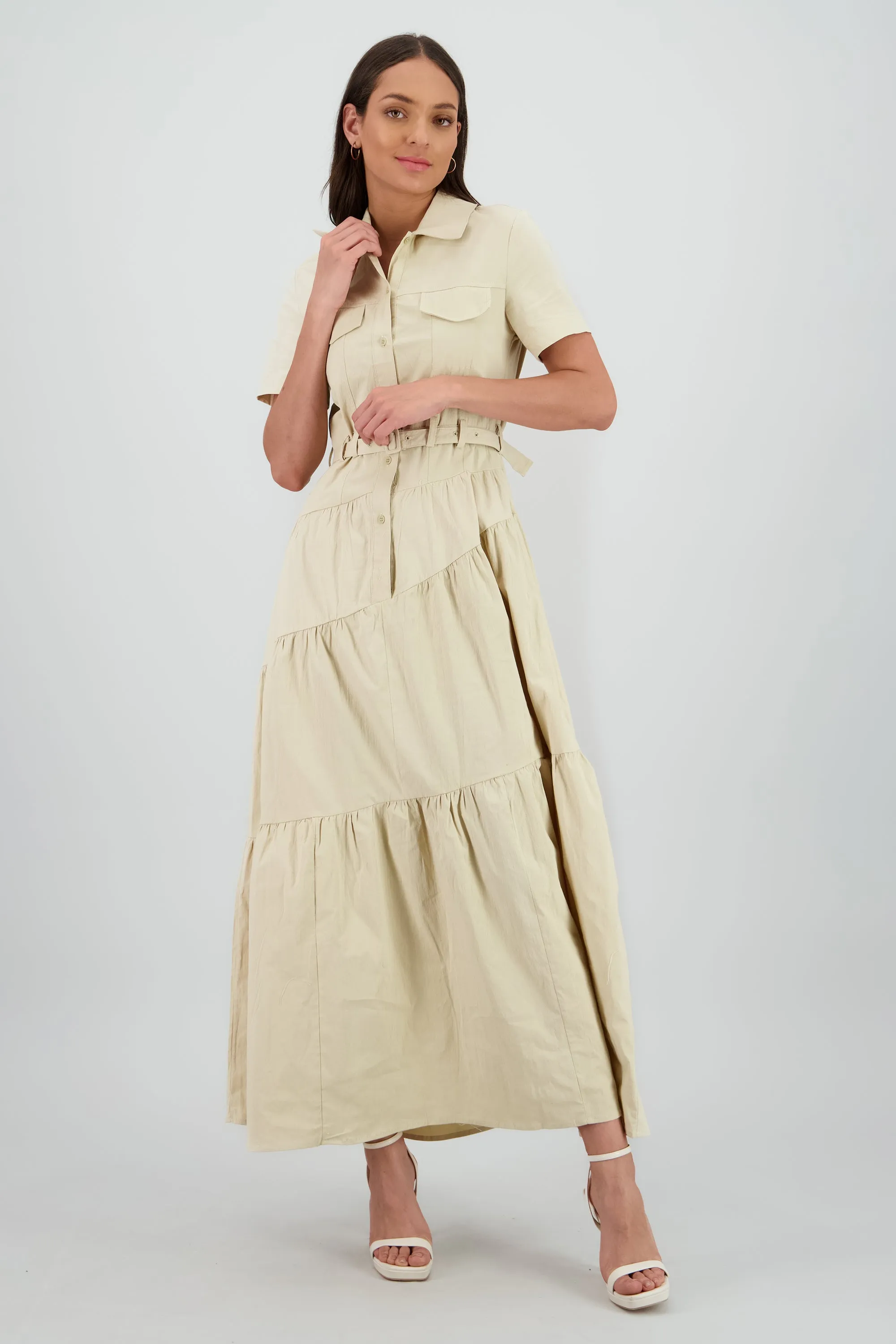 Vestido midi camisero manga corta cuello sold by Shasa product image thumbnail 2