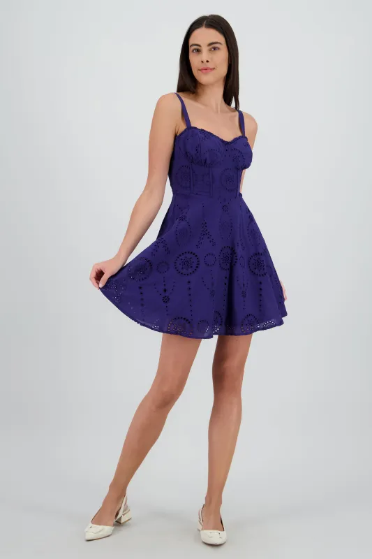 Vestido mini eyelet tirantes sold by Shasa