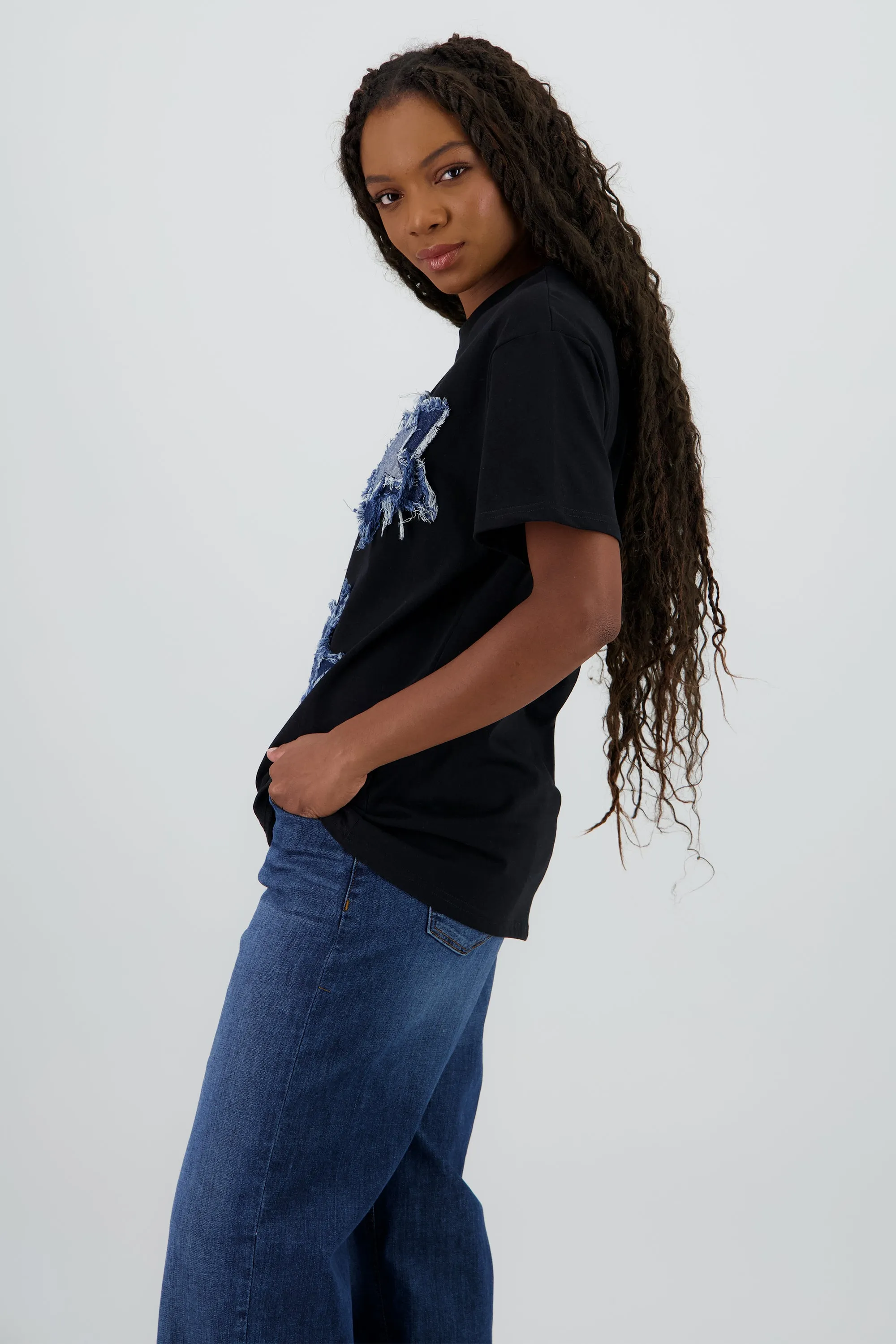 Playera manga corta detalle estrellas sold by Shasa product image thumbnail 3