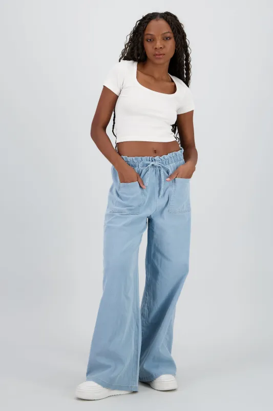 Pantalón denim wide leg sold by Shasa