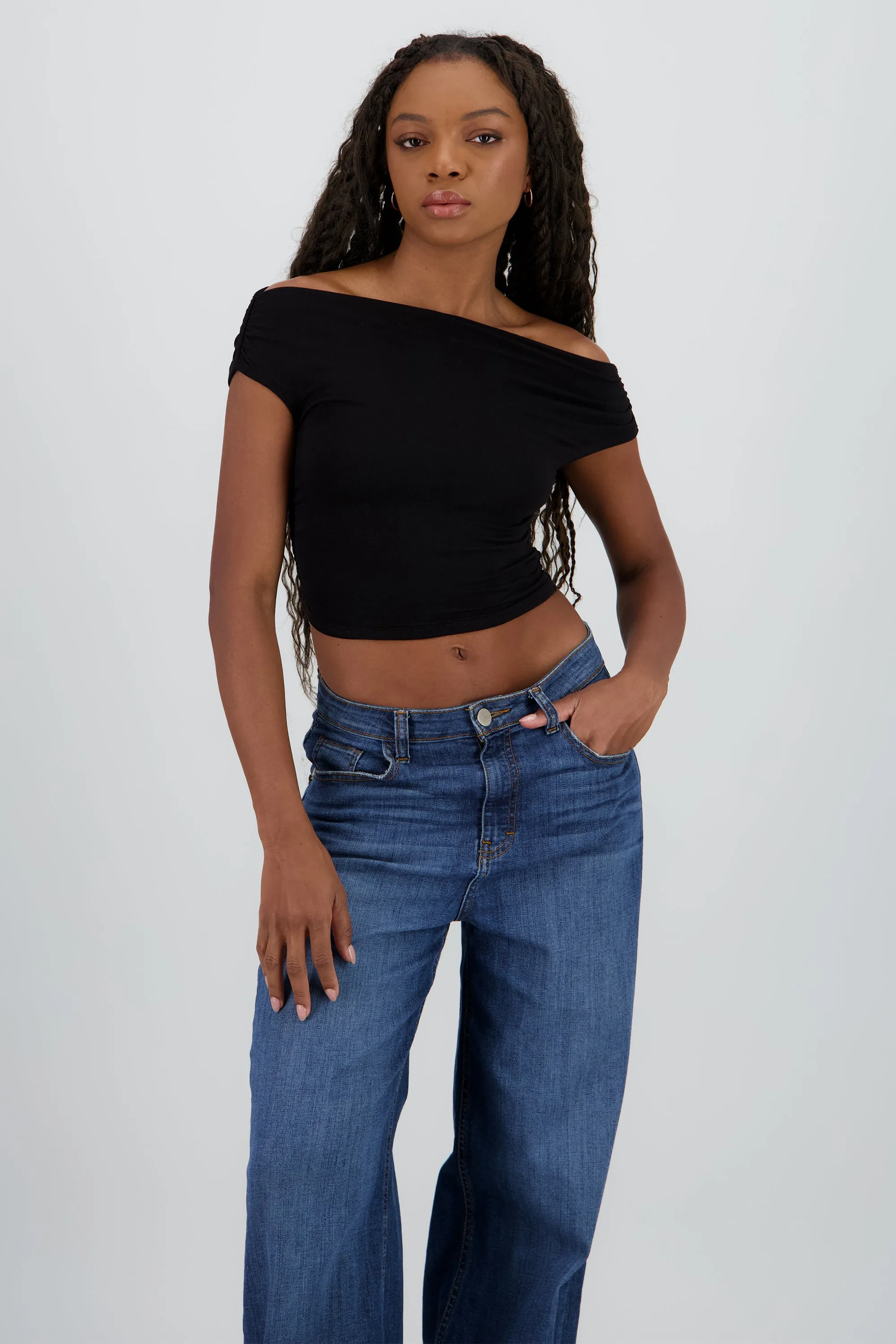 Top off shoulder plisado liso sold by Shasa product image thumbnail 2