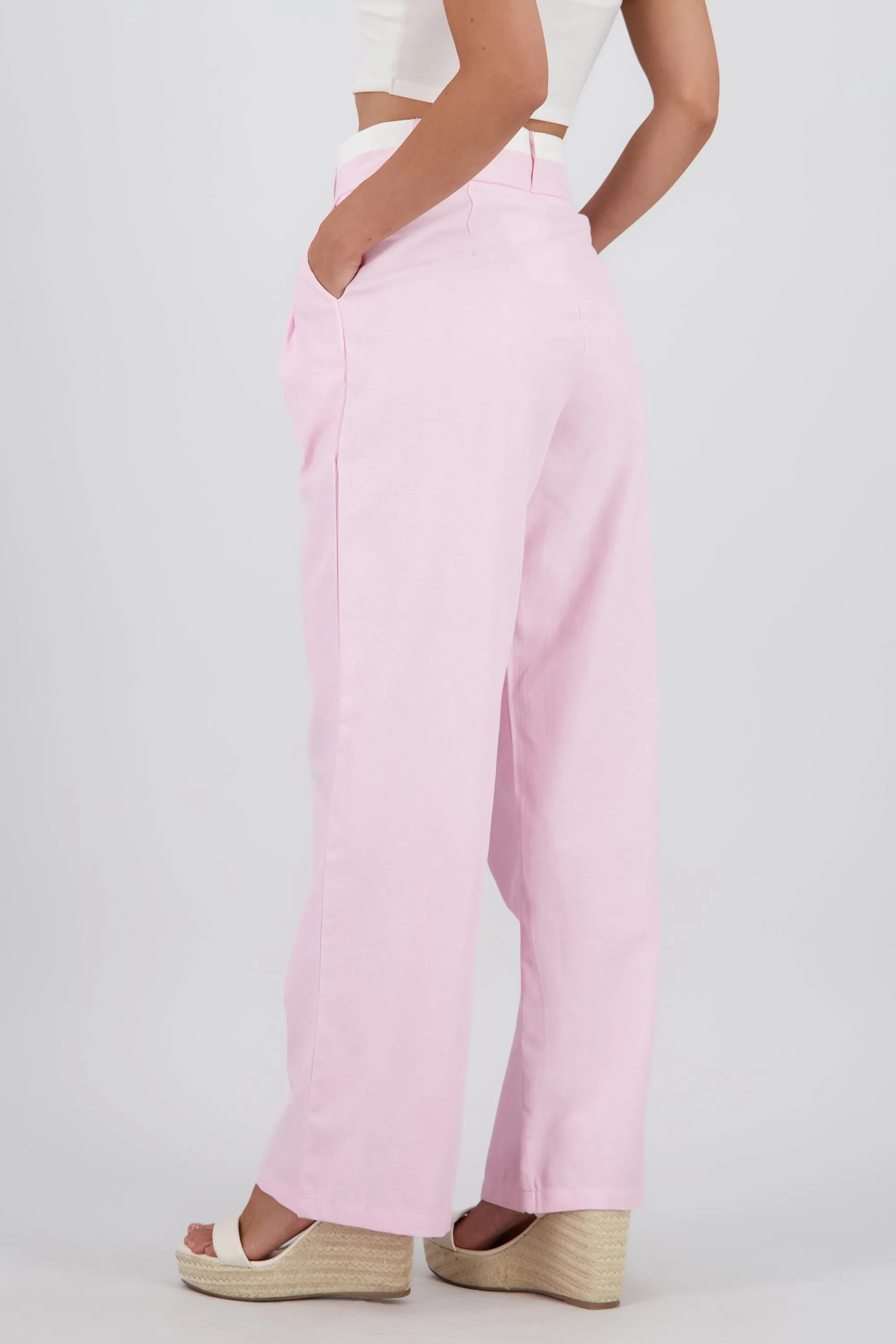 Pantalon recto detalle contraste pretina sold by Shasa product image thumbnail 4