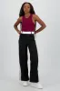 Pantalon fluido detalle contraste franja sold by Shasa