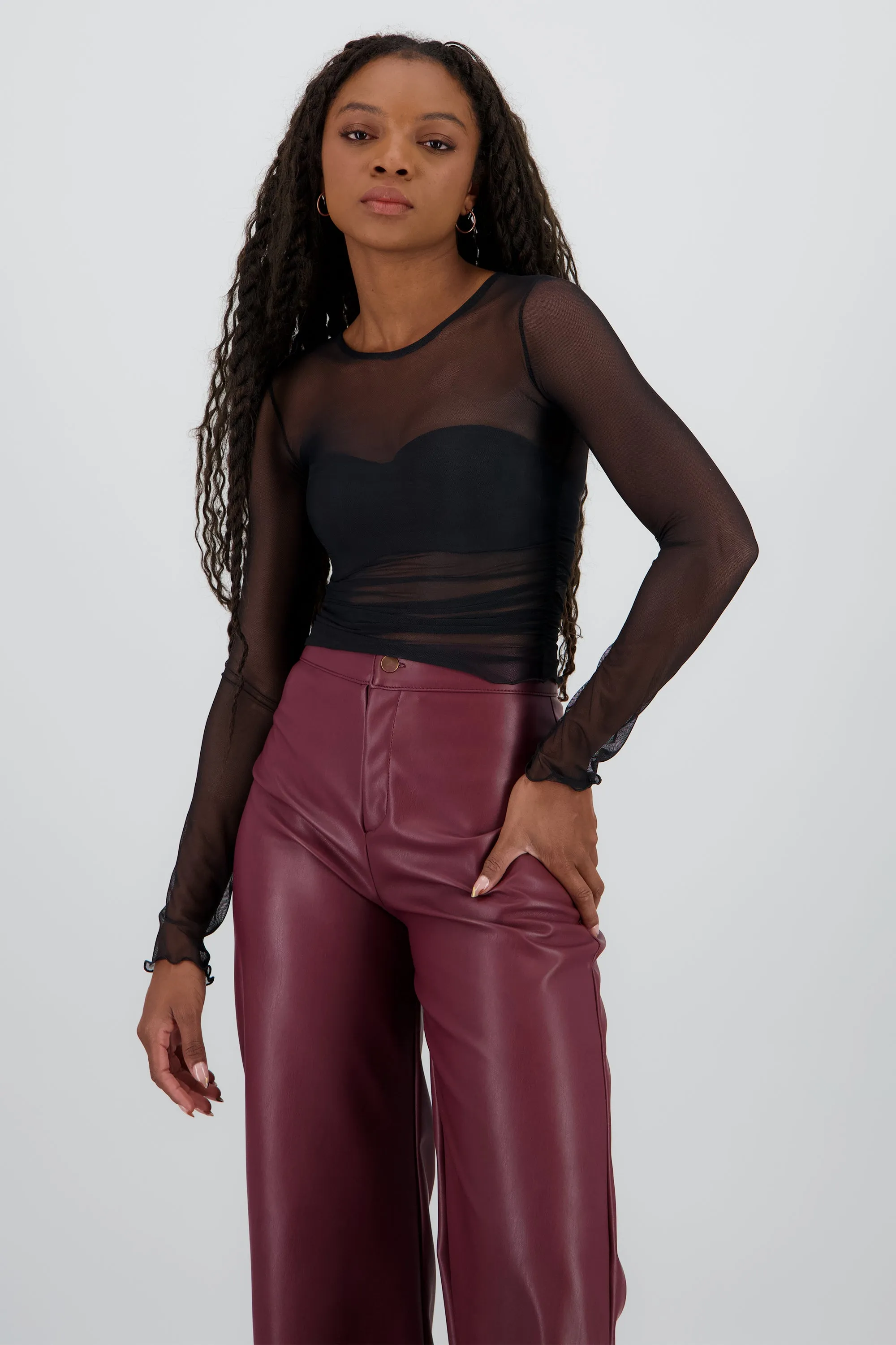 Top de mesh con frunces liso sold by Shasa product image thumbnail 2