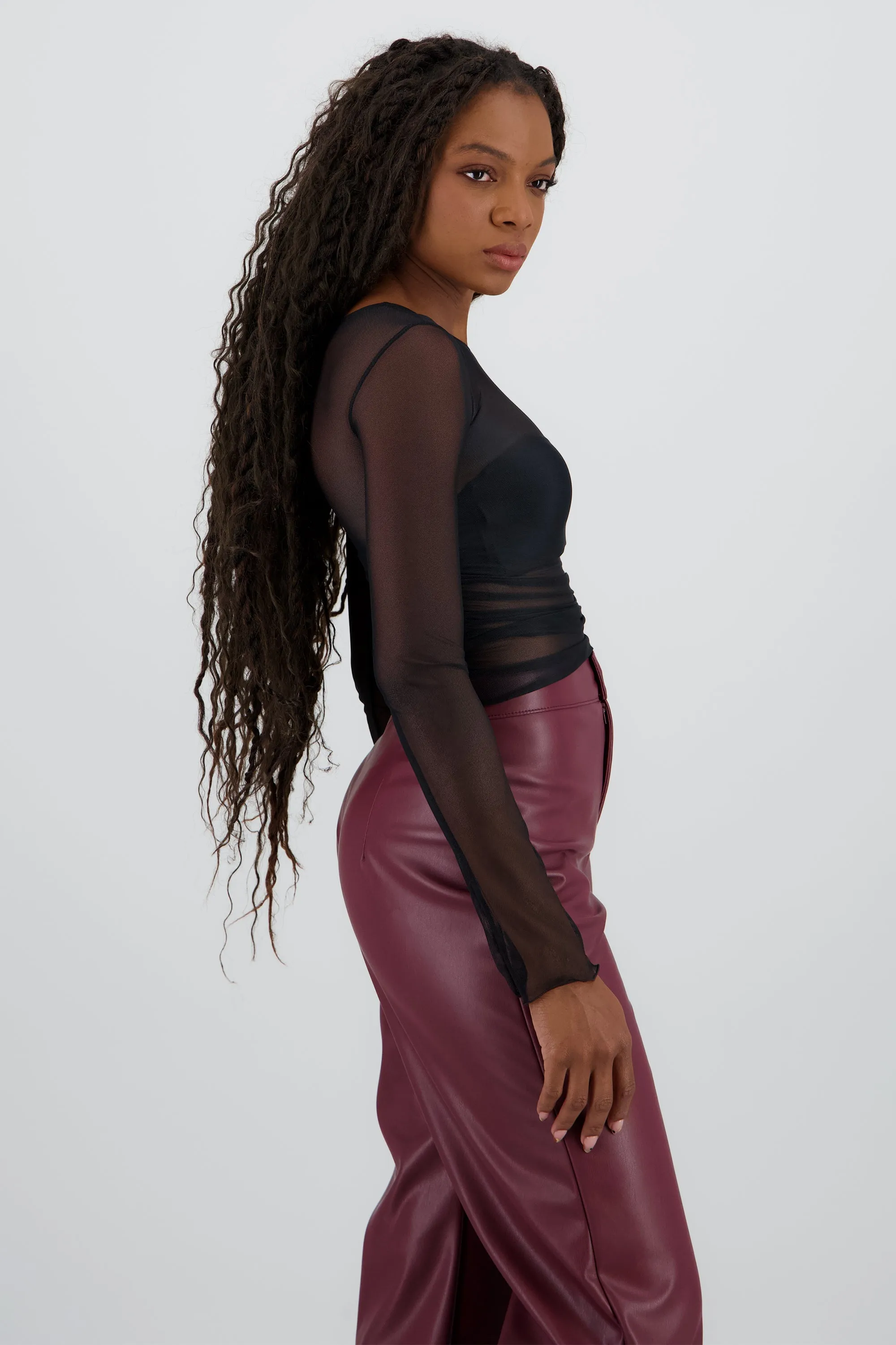 Top de mesh con frunces liso sold by Shasa product image thumbnail 3