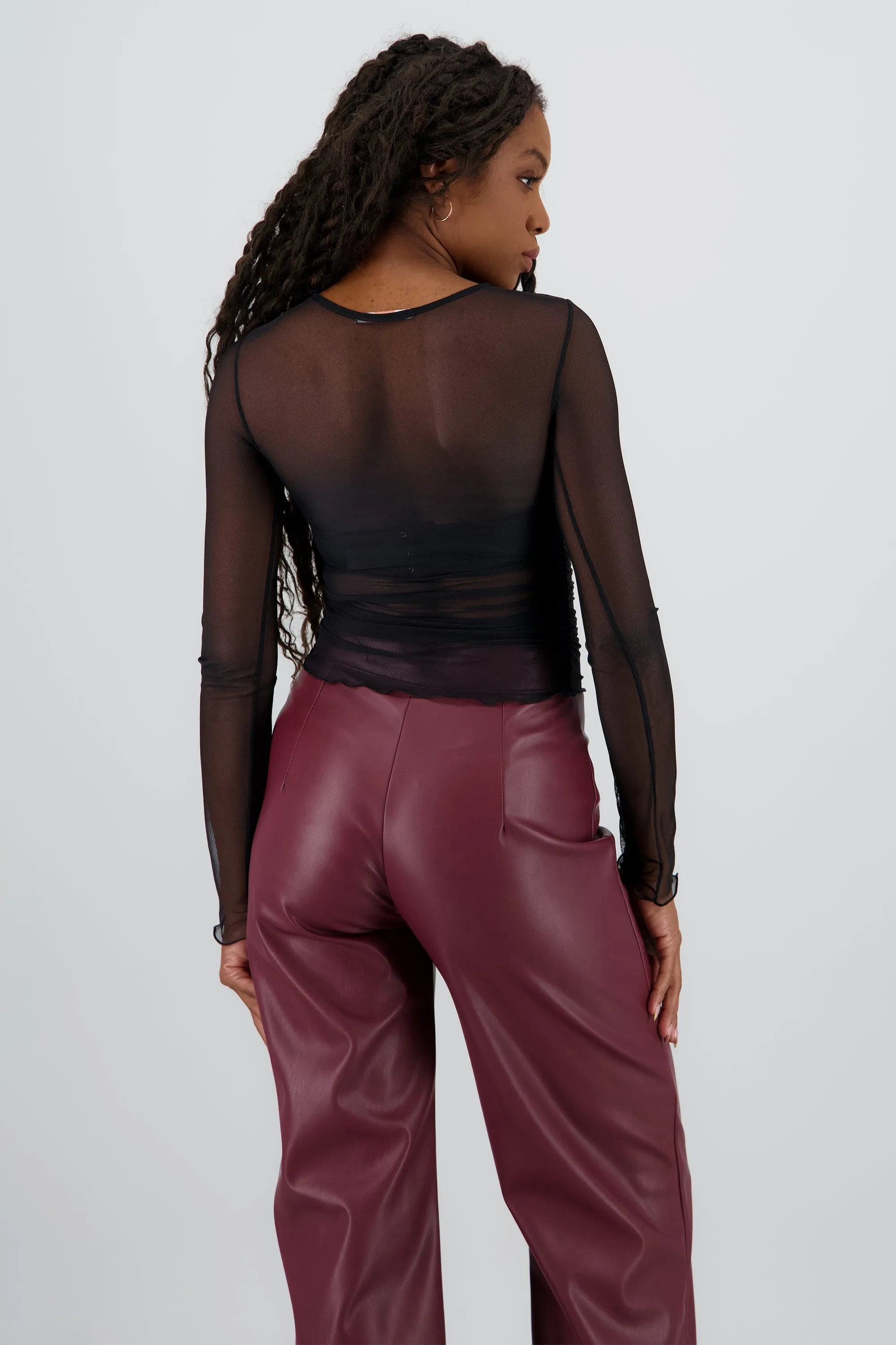 Top de mesh con frunces liso sold by Shasa product image thumbnail 4