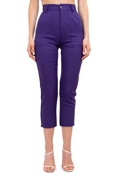 Pantalón Cintura Alta Capri Bolsas sold by Shasa