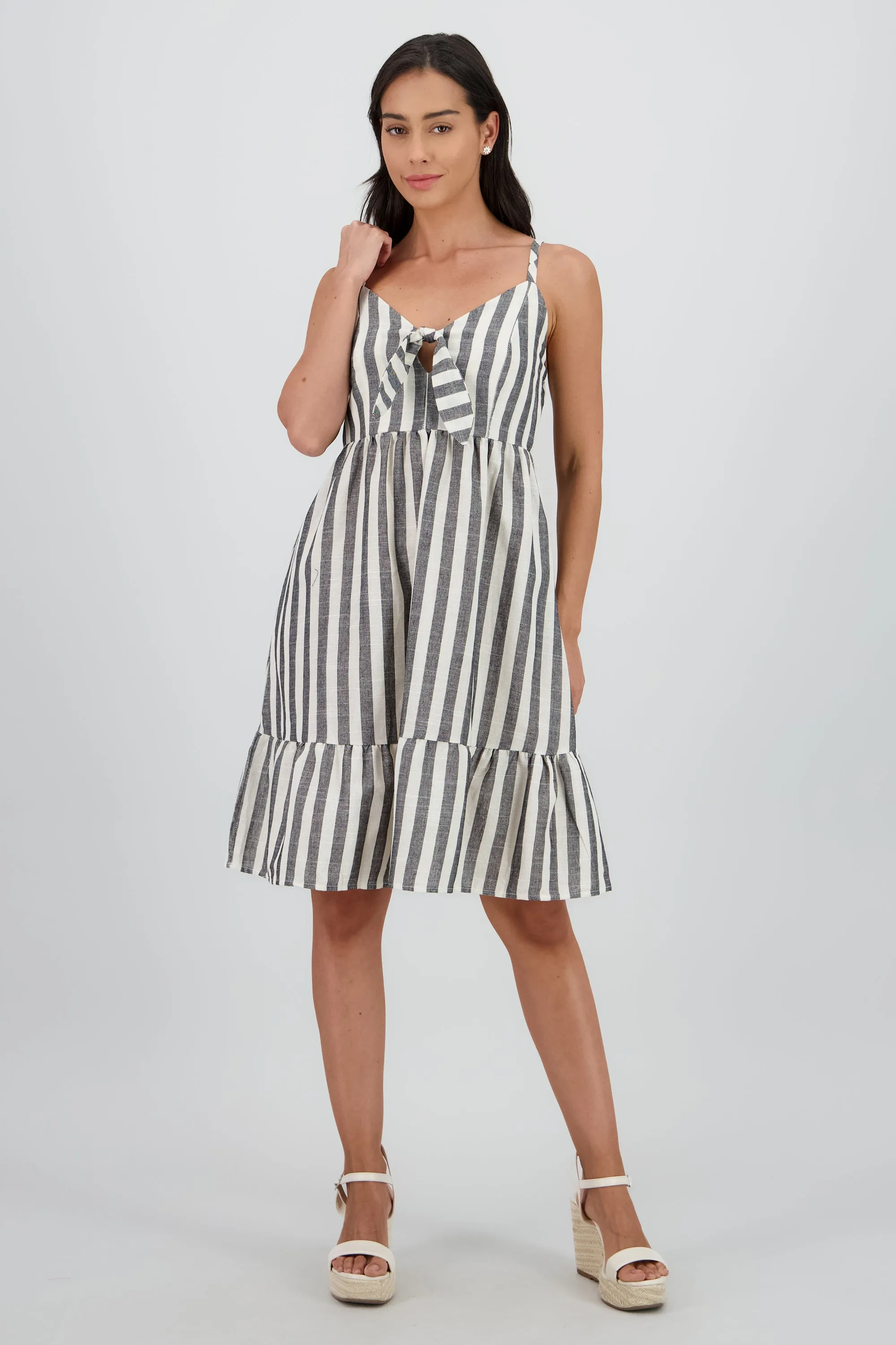 Vestido mini detalle olan tirantes rayas sold by Shasa