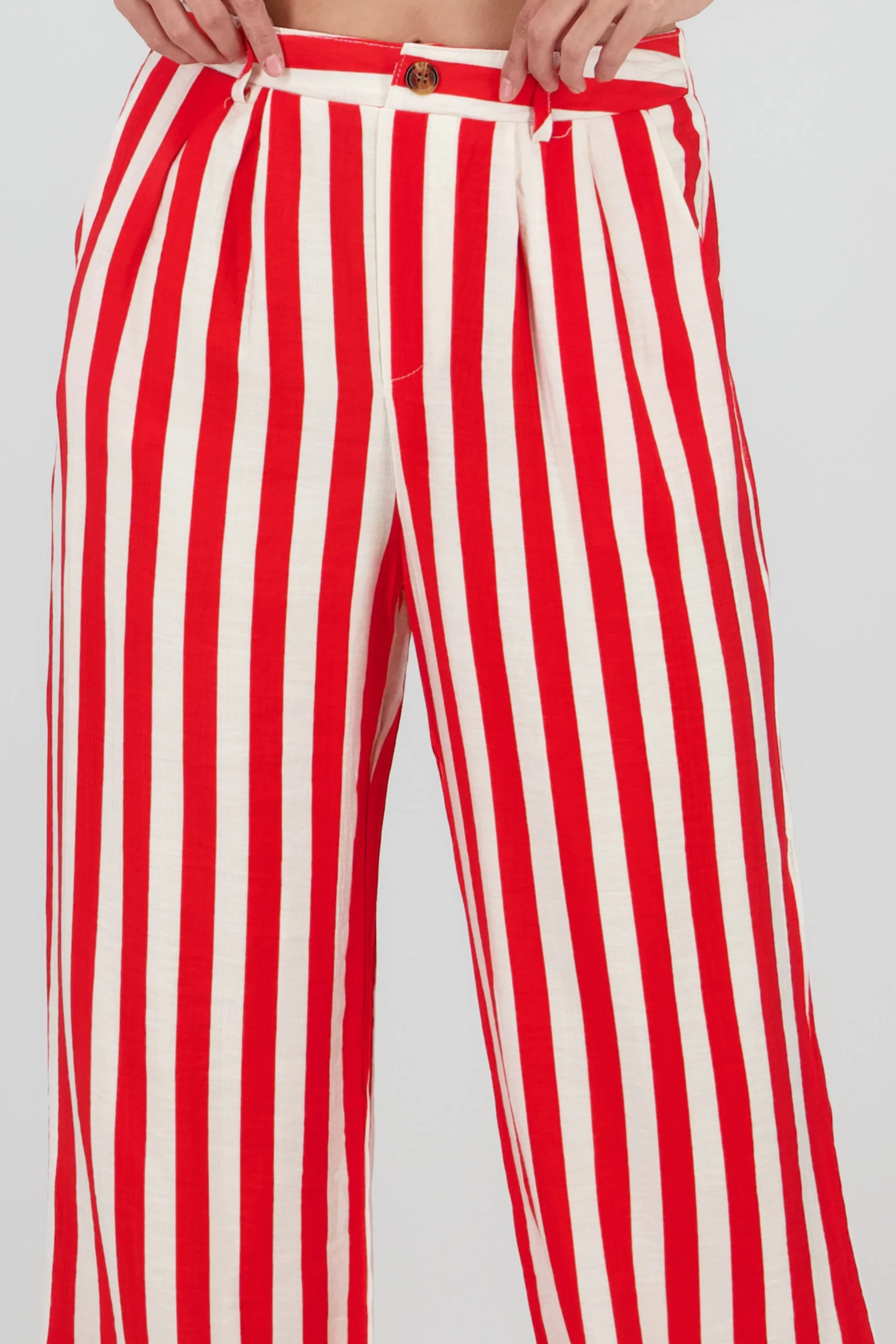 Pantalon amplio rayas detalle boton sold by Shasa product image thumbnail 5