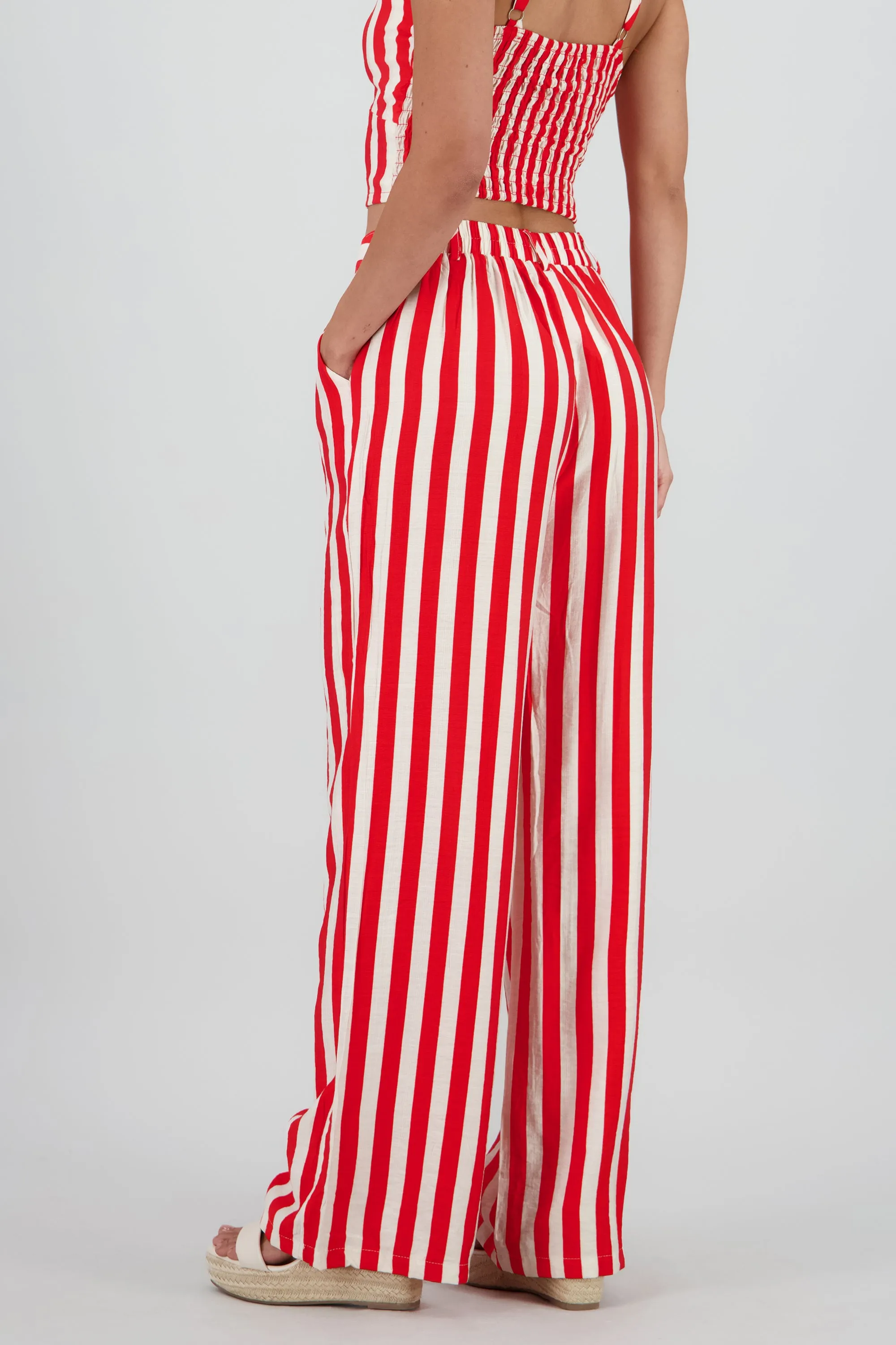 Pantalon amplio rayas detalle boton sold by Shasa product image thumbnail 4