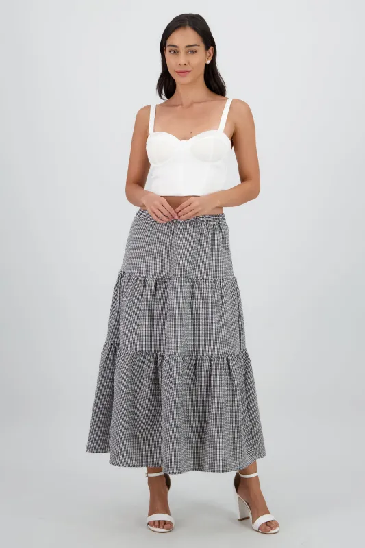 Falda midi resorte olanes sold by Shasa