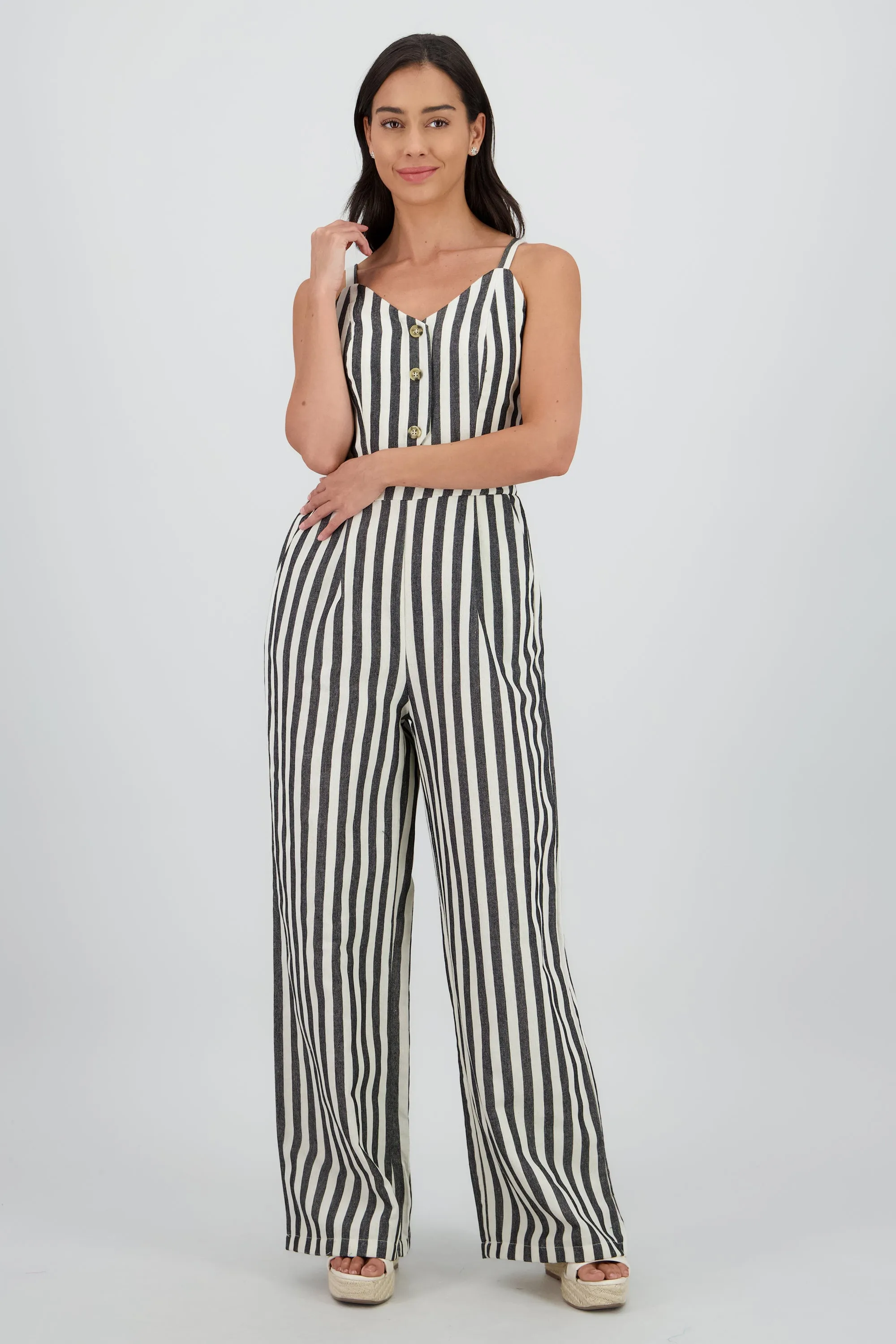 Jumpsuit cuello v tirantes rayas sold by Shasa product image thumbnail 2