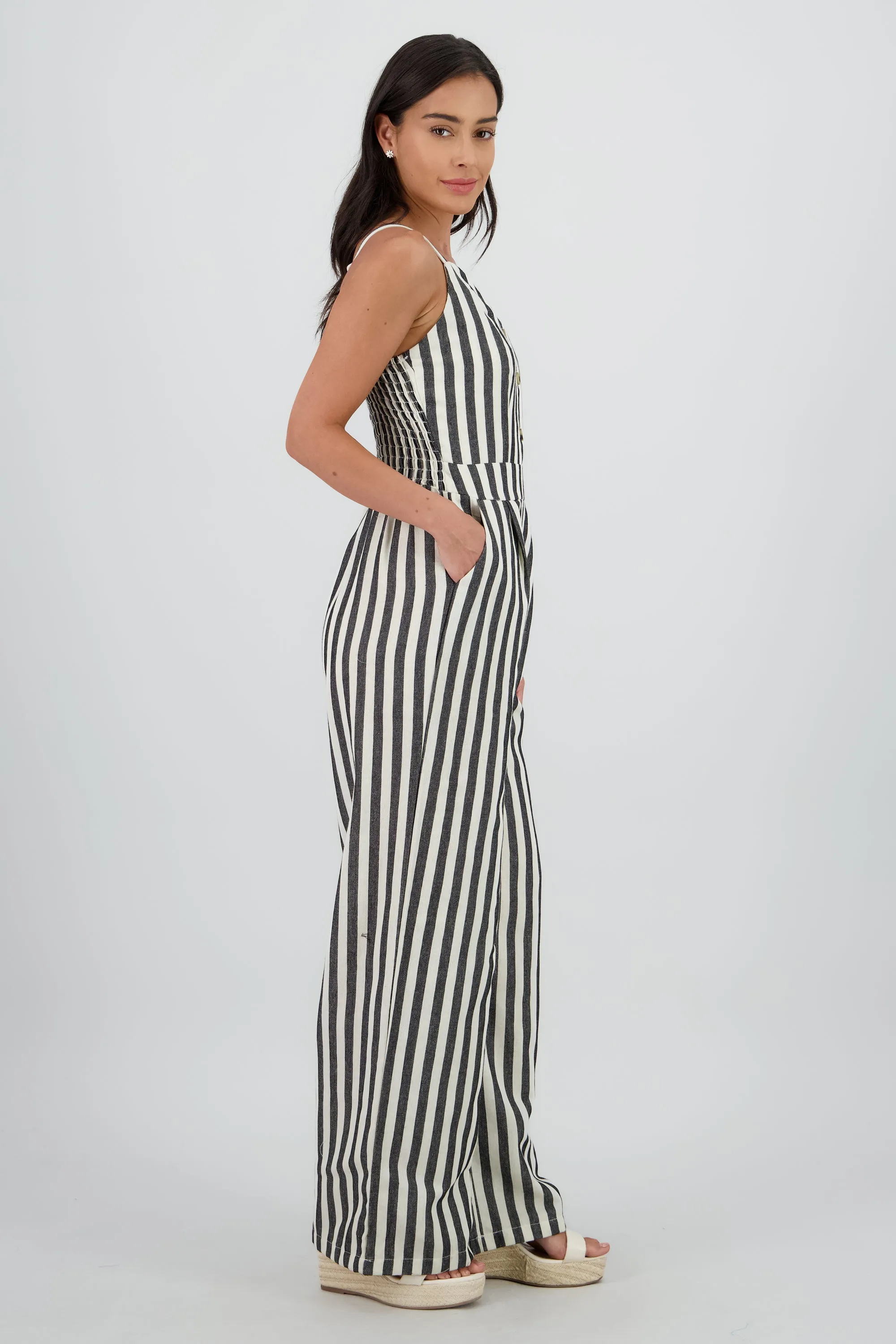 Jumpsuit cuello v tirantes rayas sold by Shasa product image thumbnail 3
