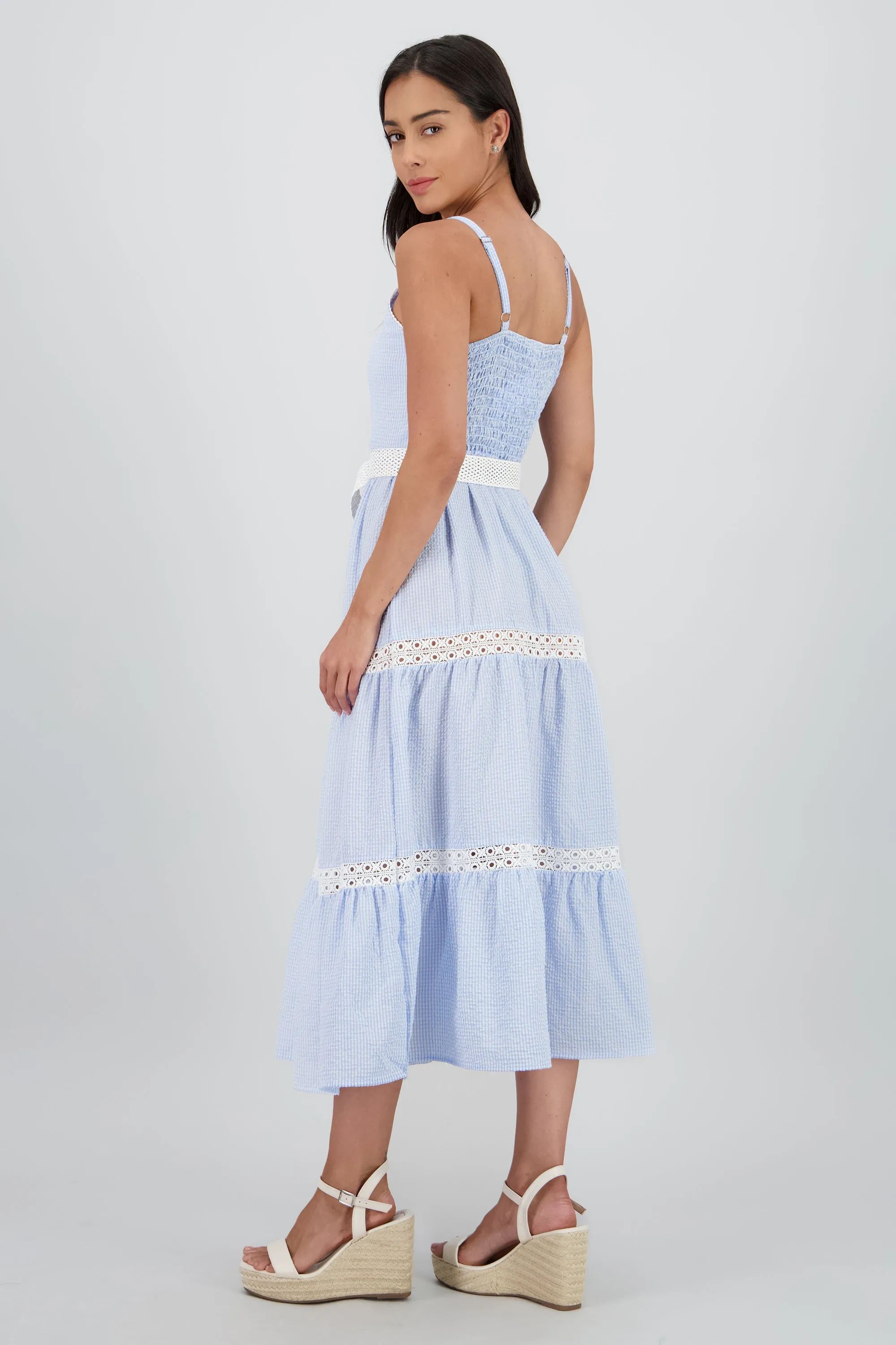 Vestido midi olanes detalle cinturon sold by Shasa product image thumbnail 4