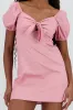 Vestido mini manga abullonada escote corazon sold by Shasa