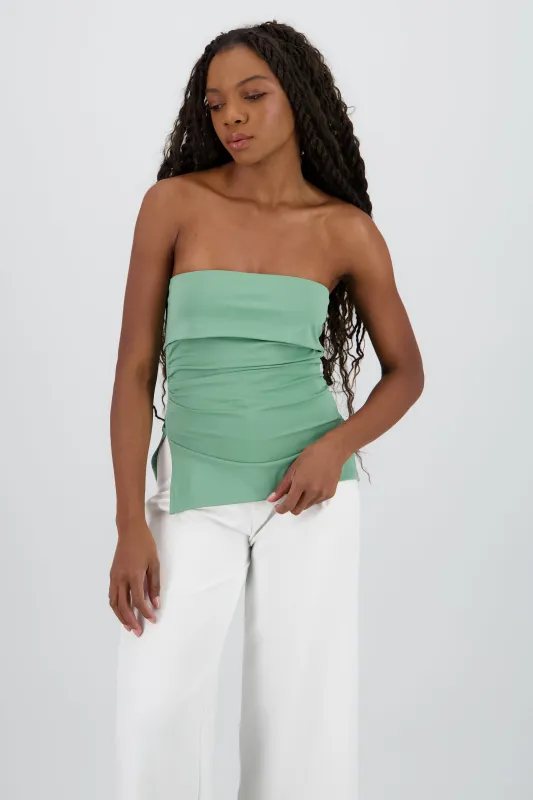 Top tubo con dobles escote sold by Shasa