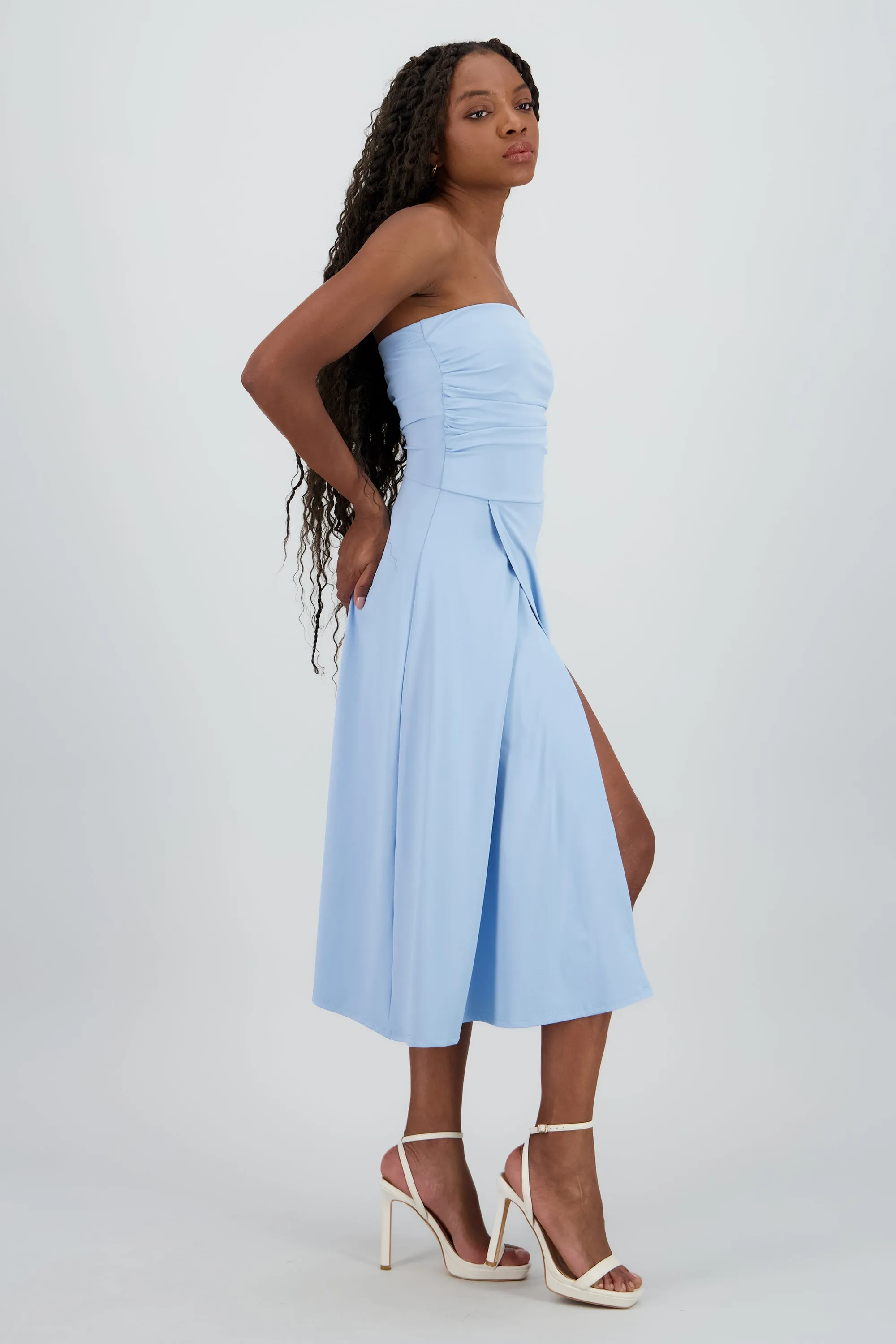 Vestido mini drapeado strapless sold by Shasa product image thumbnail 3