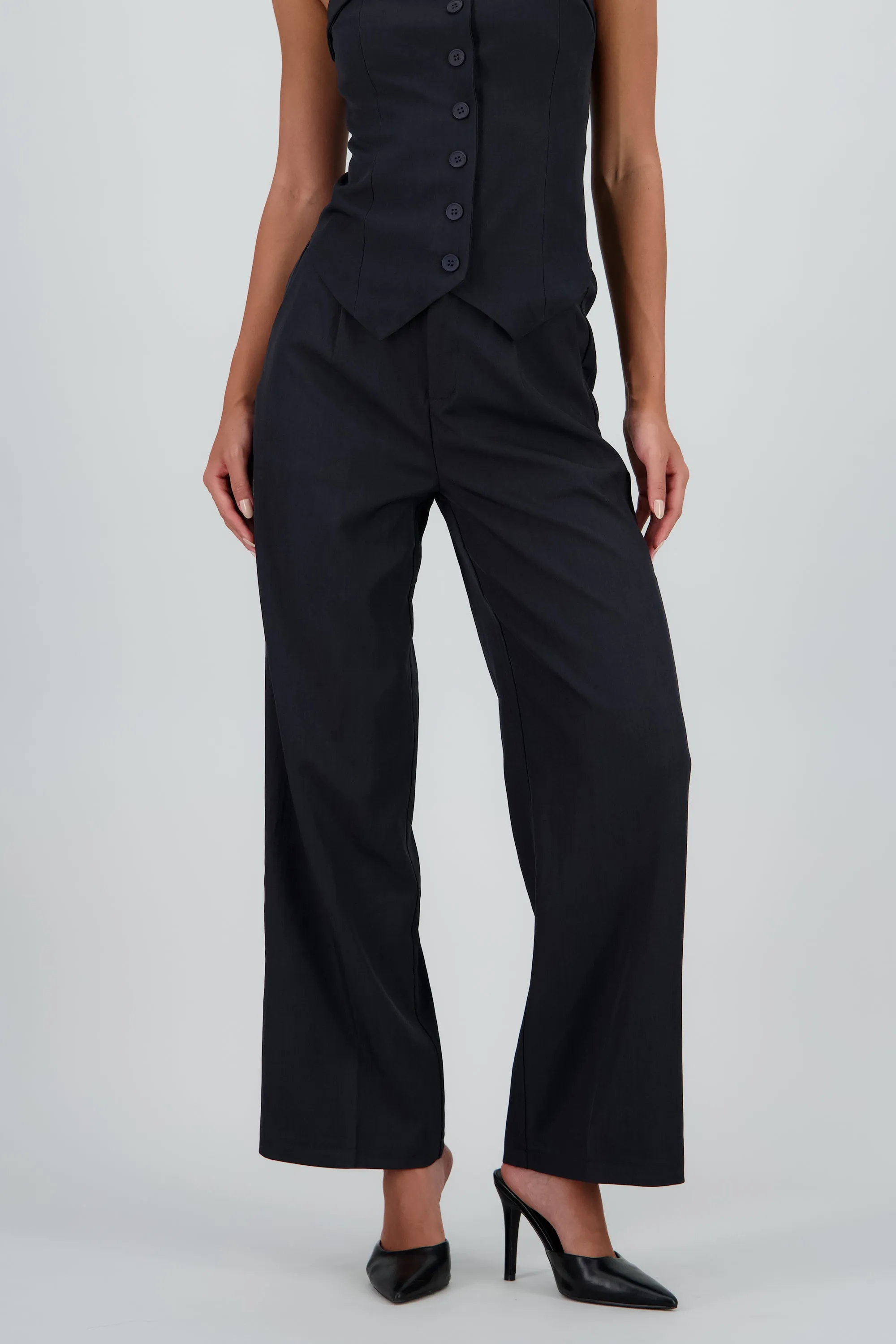 Pantalón recto con botón hypsters sold by Shasa product image thumbnail 2