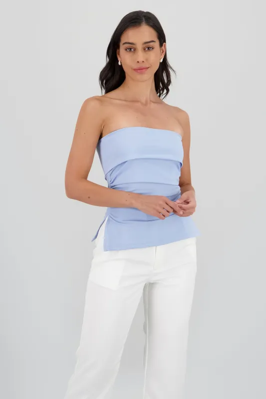 Top tubo con dobles escote sold by Shasa