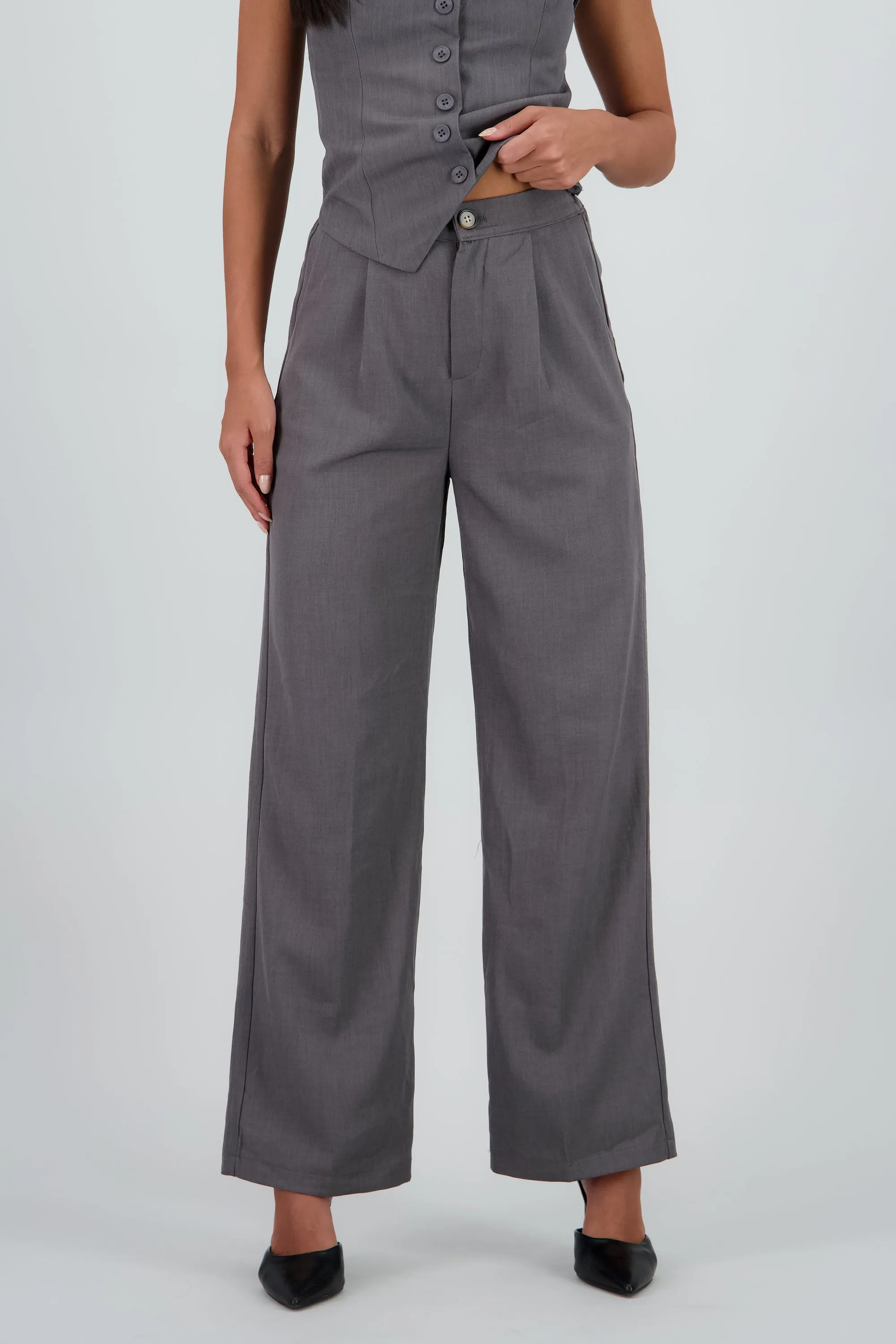 Pantalón recto con botón hypsters sold by Shasa product image thumbnail 2