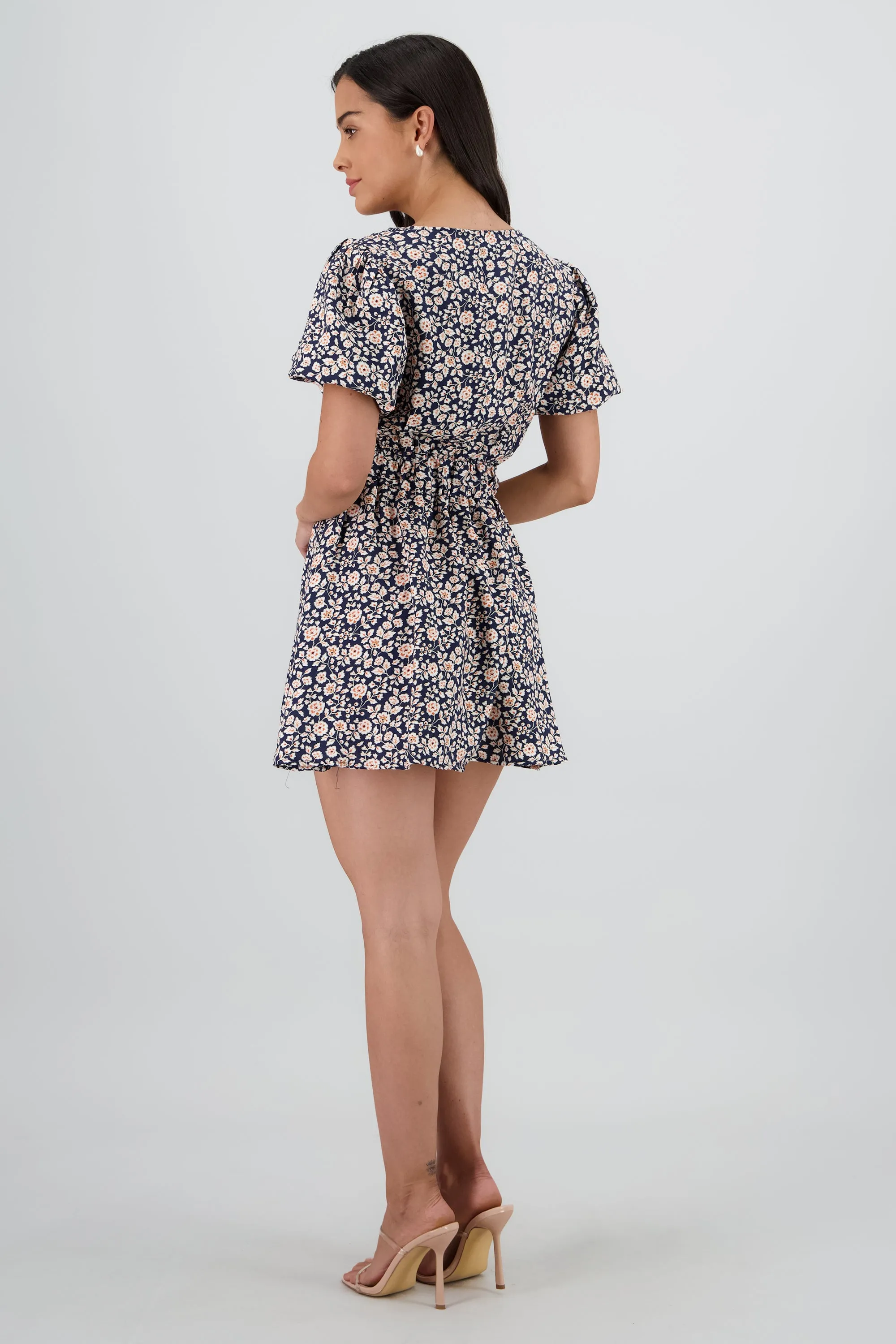 Vestido escote v flores sold by Shasa product image thumbnail 4