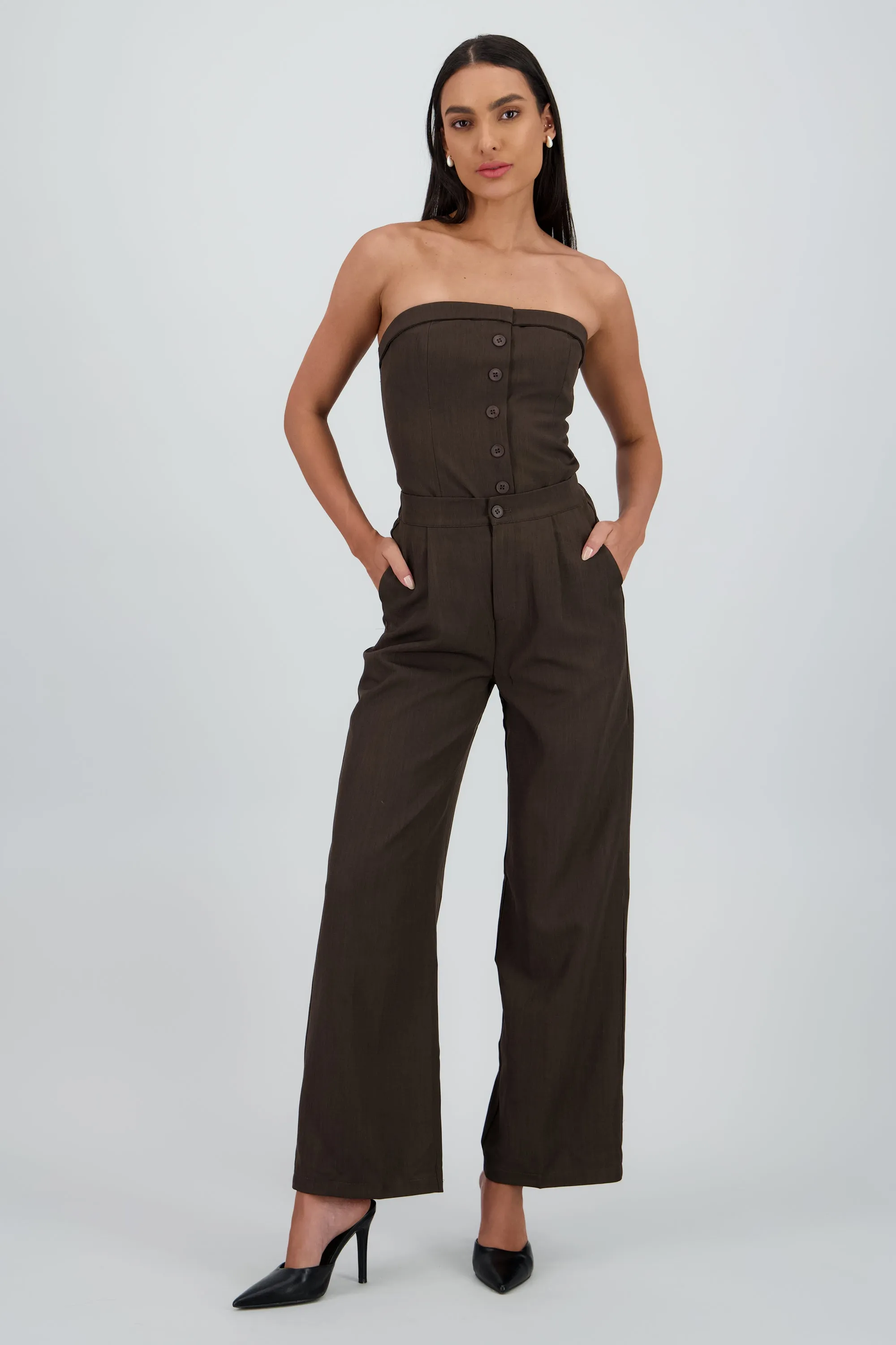 Pantalón recto con botón hypsters sold by Shasa