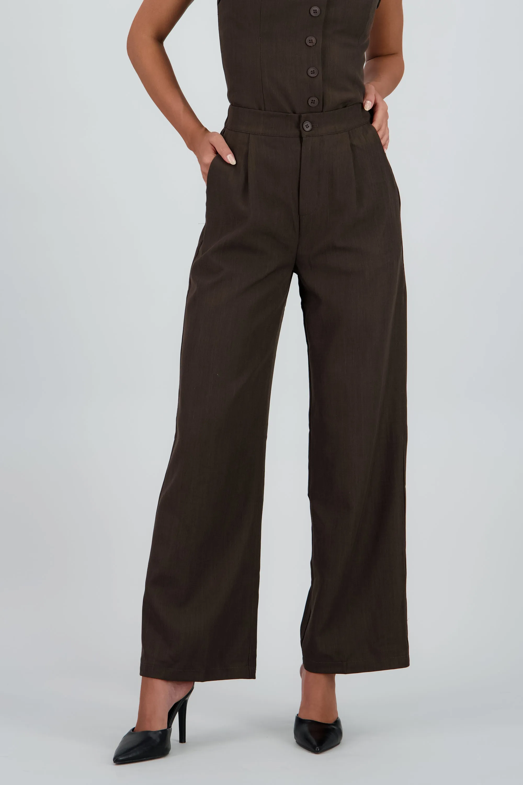 Pantalón recto con botón hypsters sold by Shasa product image thumbnail 2