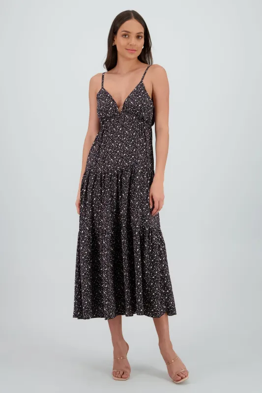 Maxi vestido estampado mini flores sold by Shasa