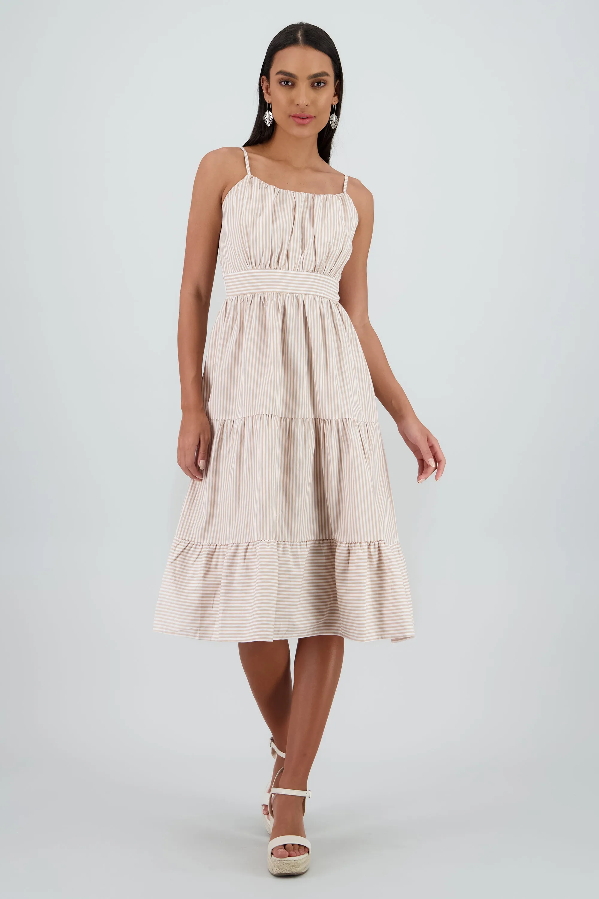 Vestido midi rayas sold by Shasa