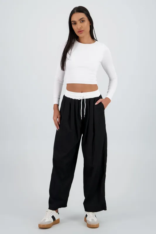 Pantalon contraste pretina sold by Shasa