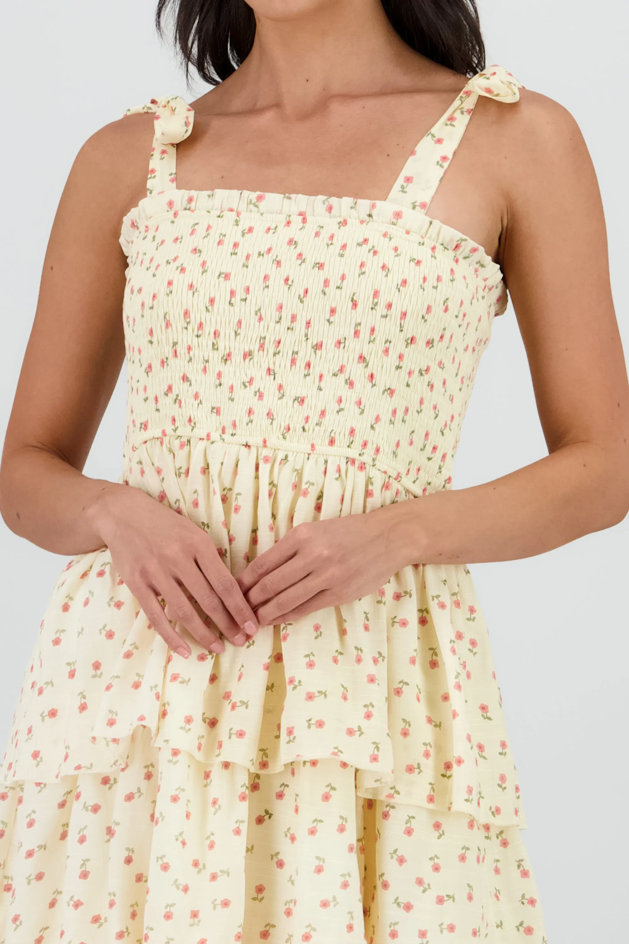 Vestido maxi capas flores sold by Shasa product image thumbnail 5