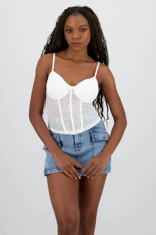 Corset encaje detalle varillas sold by Shasa