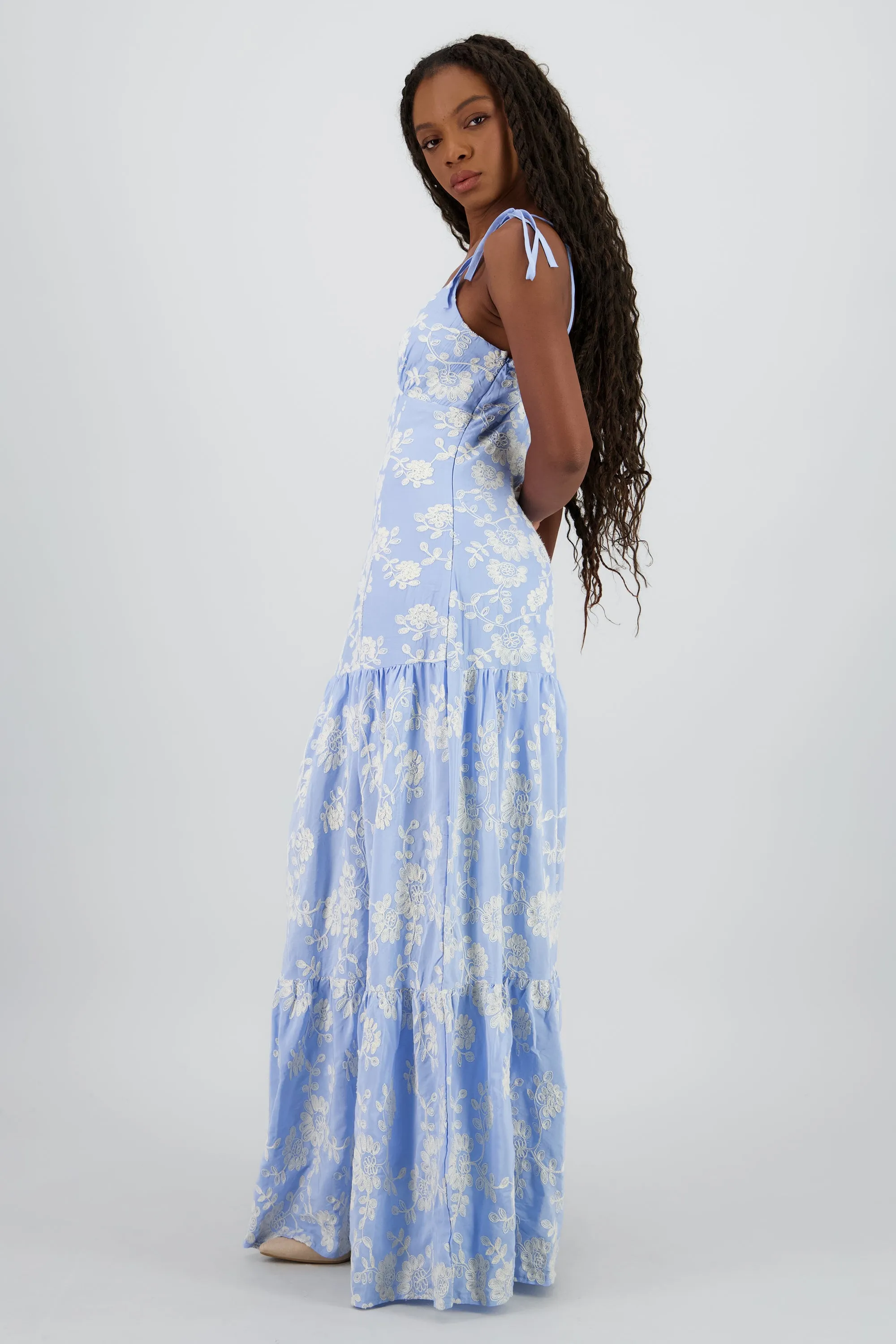 Vestido maxi tirantes olanes detalle bordado sold by Shasa product image thumbnail 3