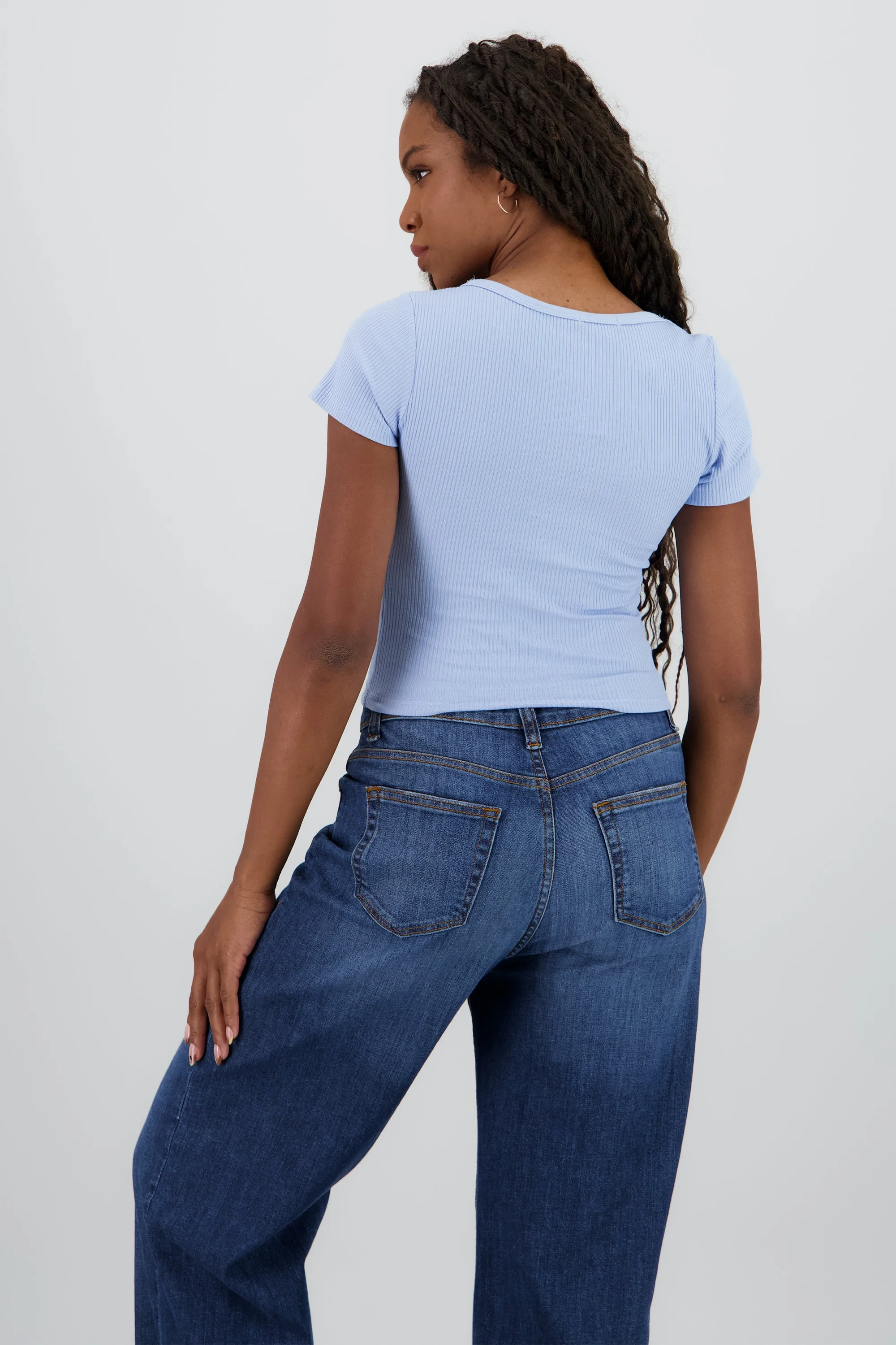 Top manga corta rib con botones sold by Shasa product image thumbnail 4