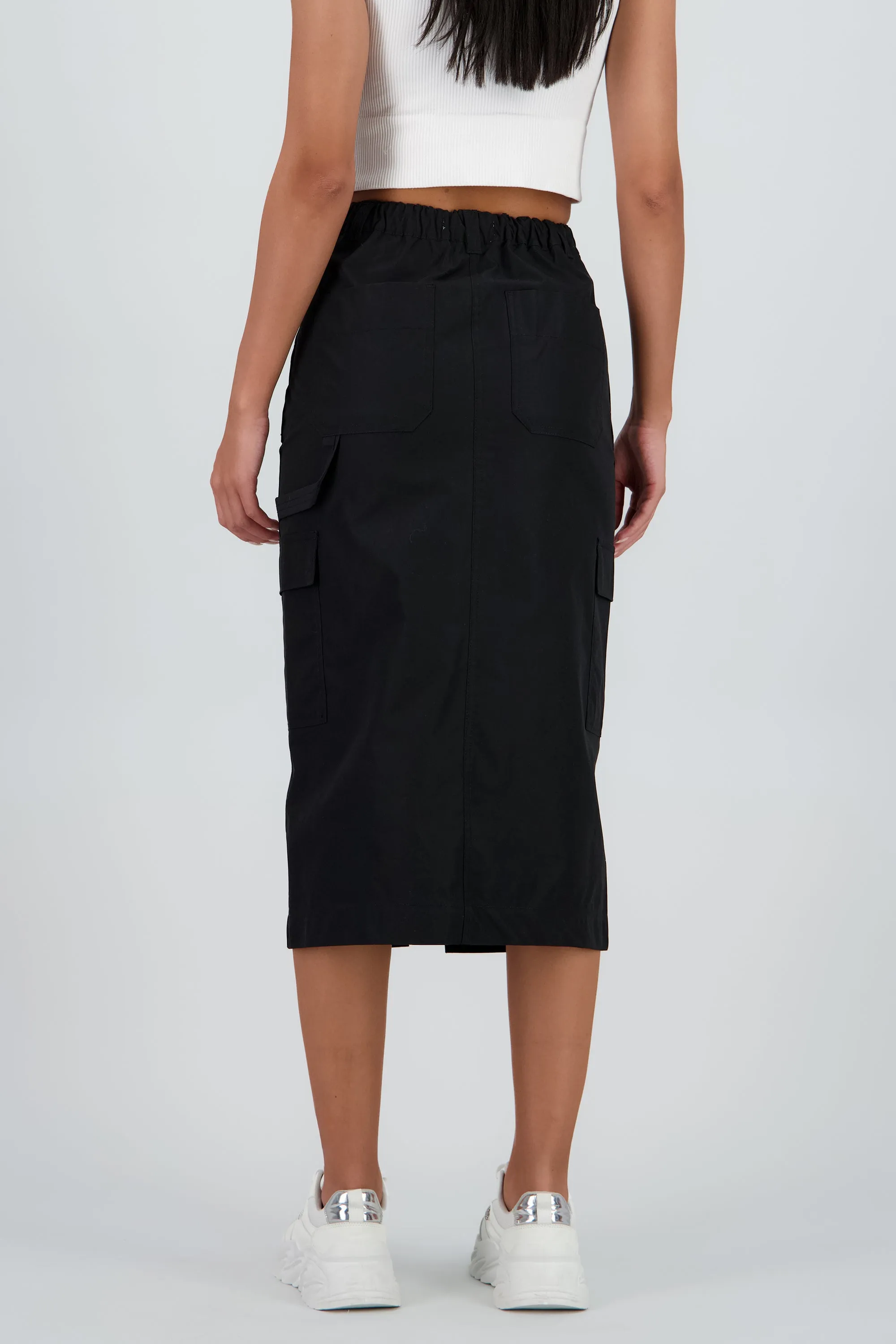 Falda midi detalle pretina lisa sold by Shasa product image thumbnail 4