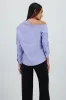 Camisa rayas asimetrica sold by Shasa