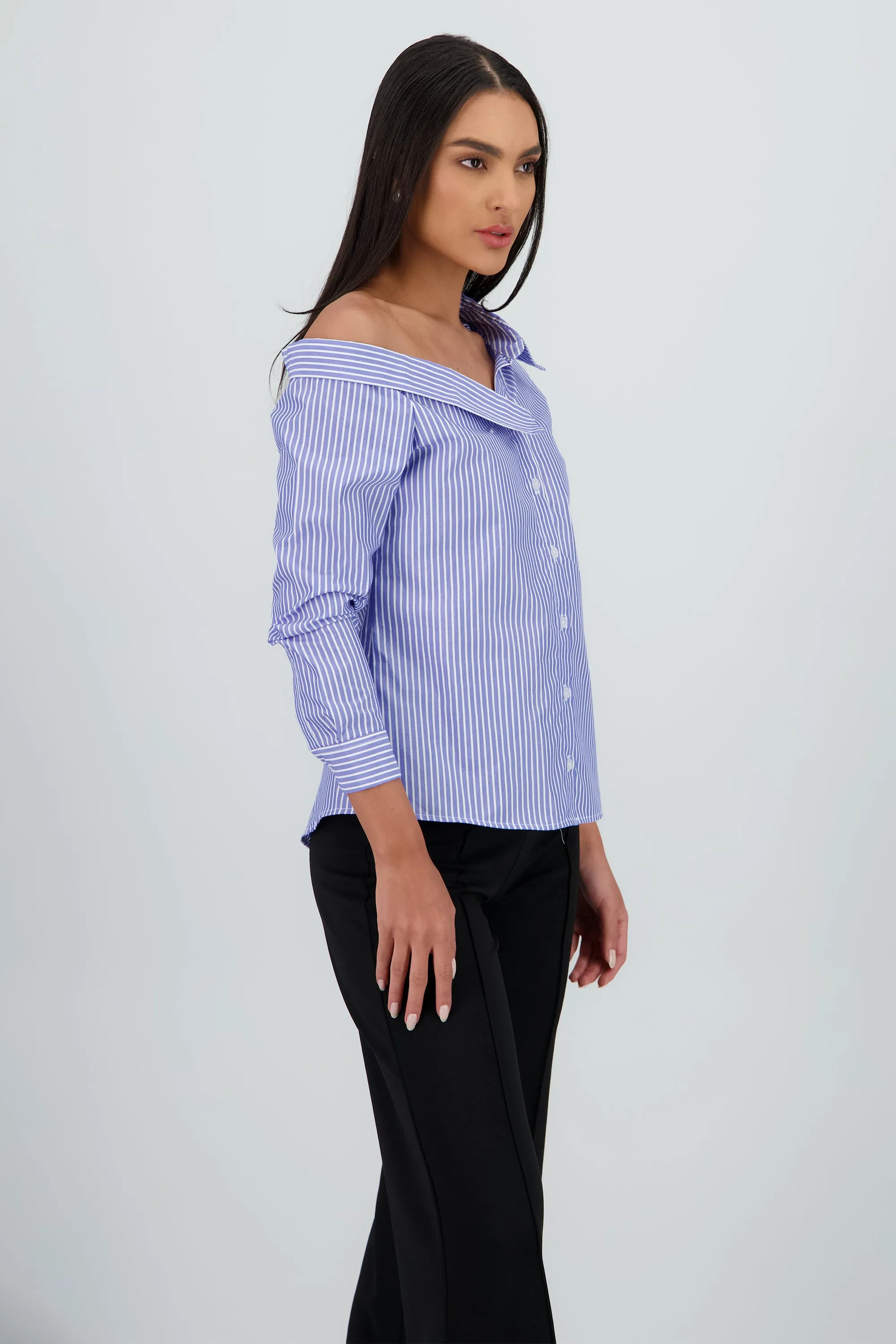 Camisa rayas asimetrica sold by Shasa product image thumbnail 3