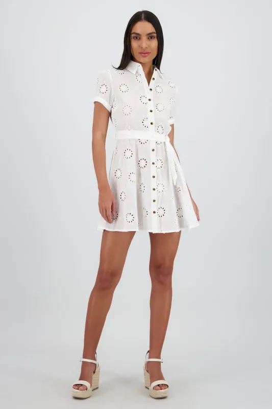 Vestido maxi camisero eyeled sold by Shasa