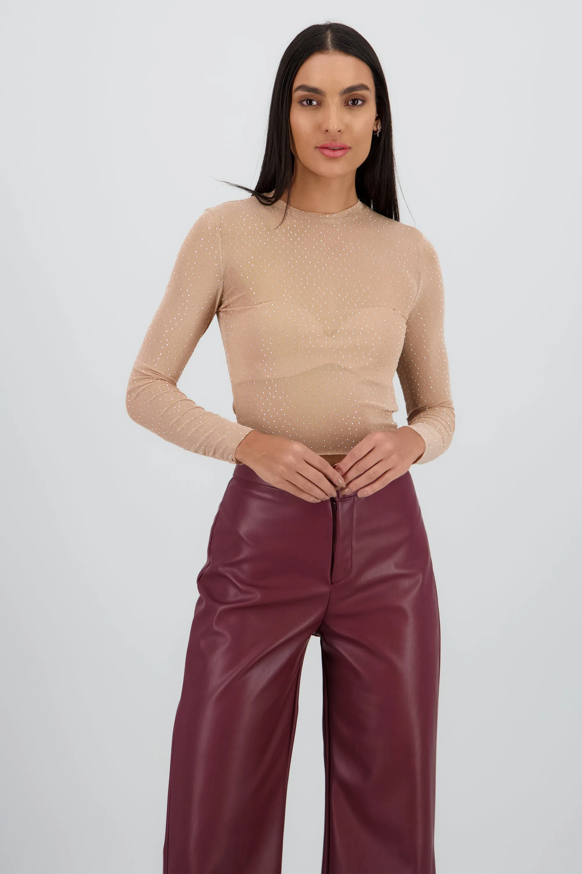 Top Mesh Manga Larga Brillos sold by Shasa product image thumbnail 2