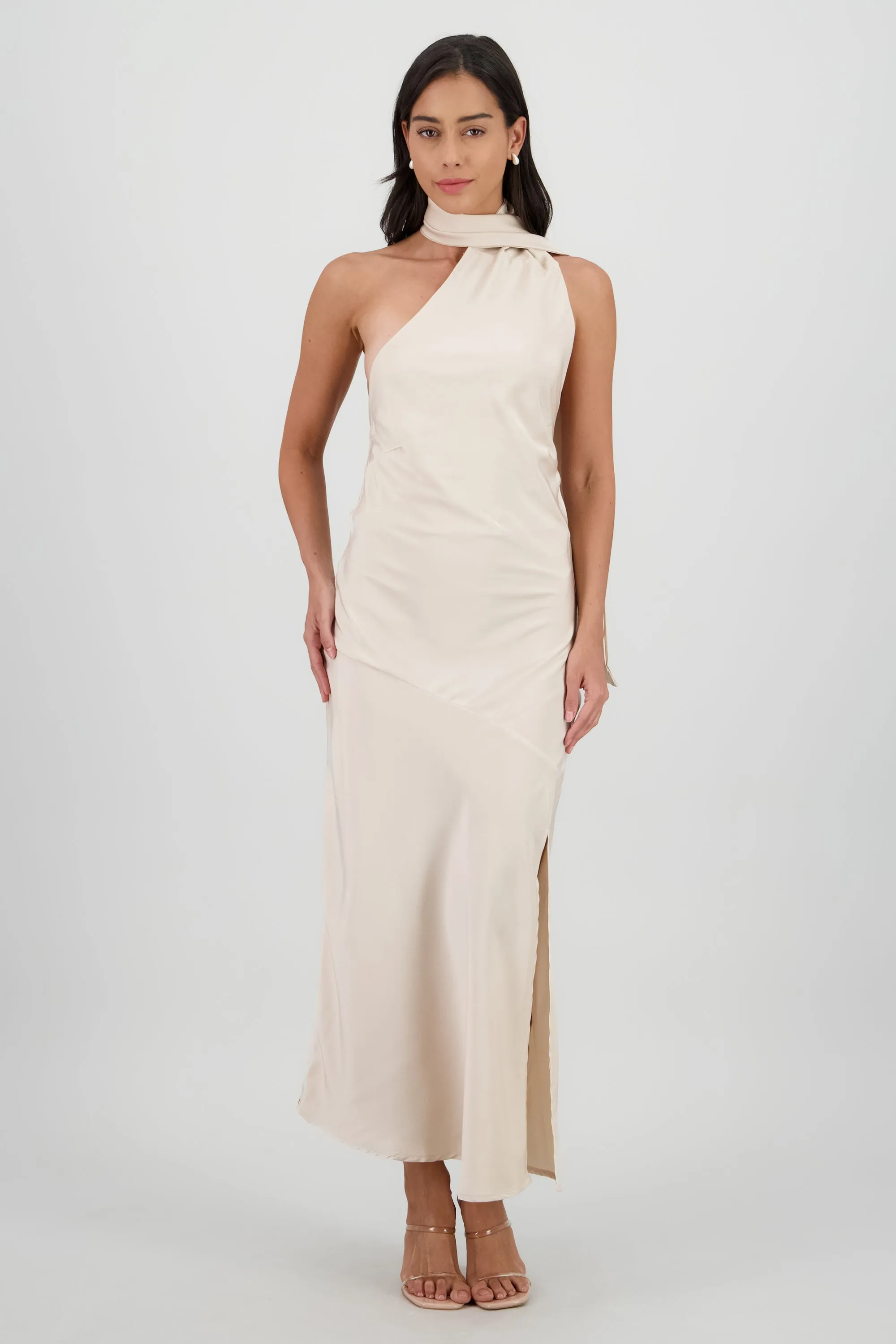 Vestido midi un hombro c/ bufanda sold by Shasa product image thumbnail 2