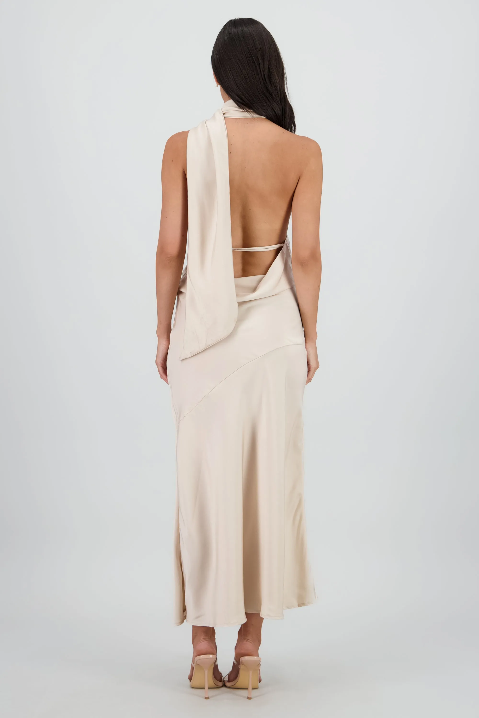 Vestido midi un hombro c/ bufanda sold by Shasa product image thumbnail 4