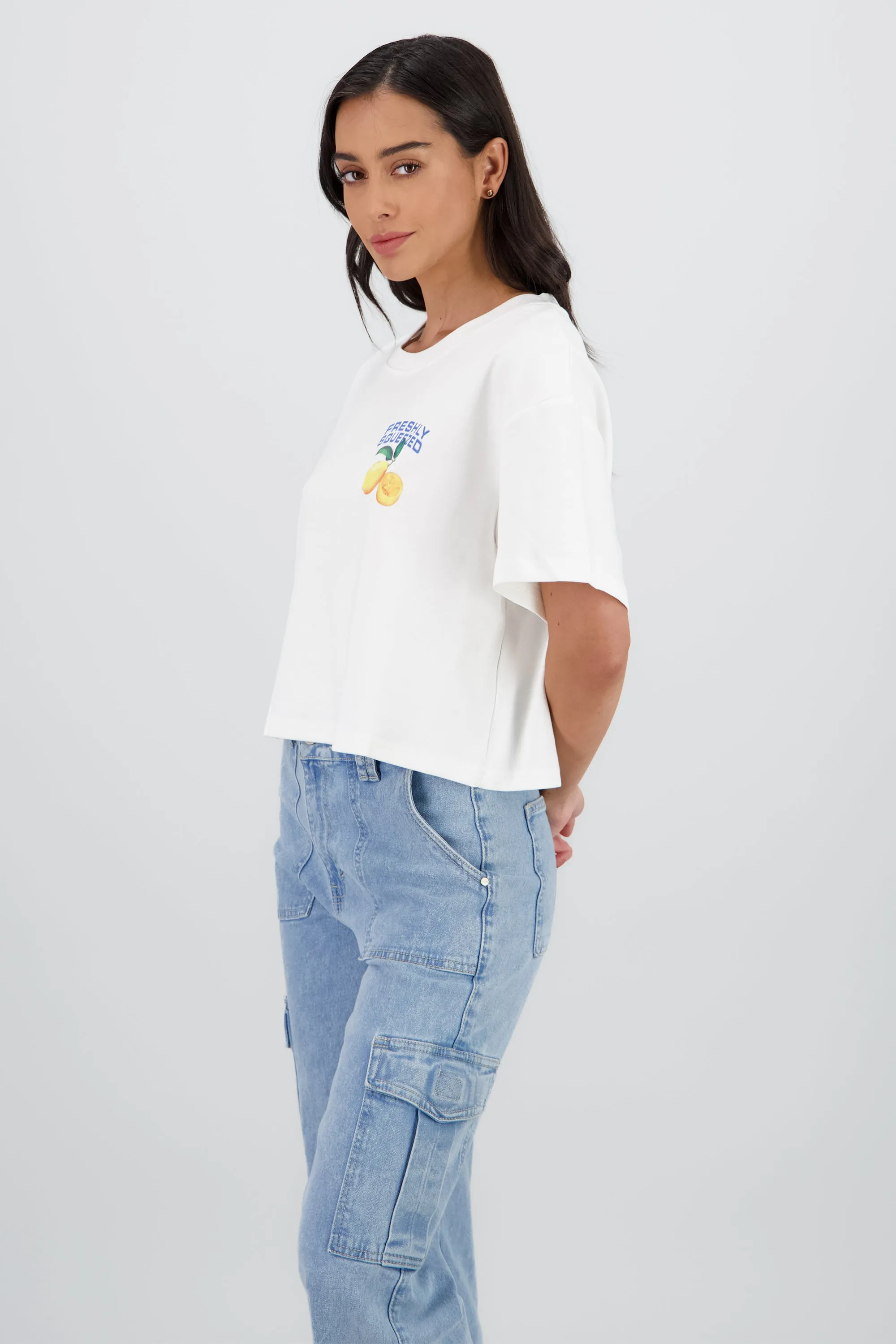 Playera manga corta crop estampado limones sold by Shasa product image thumbnail 3