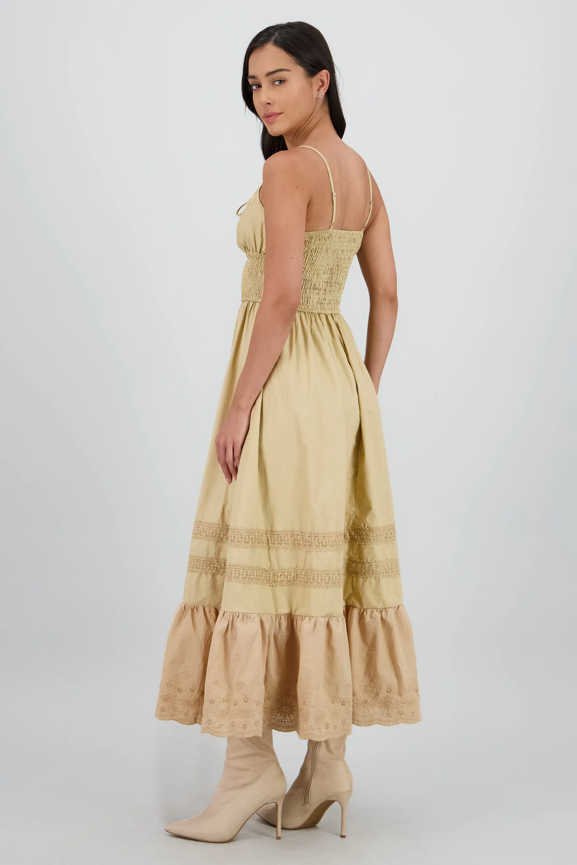 Vestido midi detalle smock tirantes sold by Shasa product image thumbnail 4