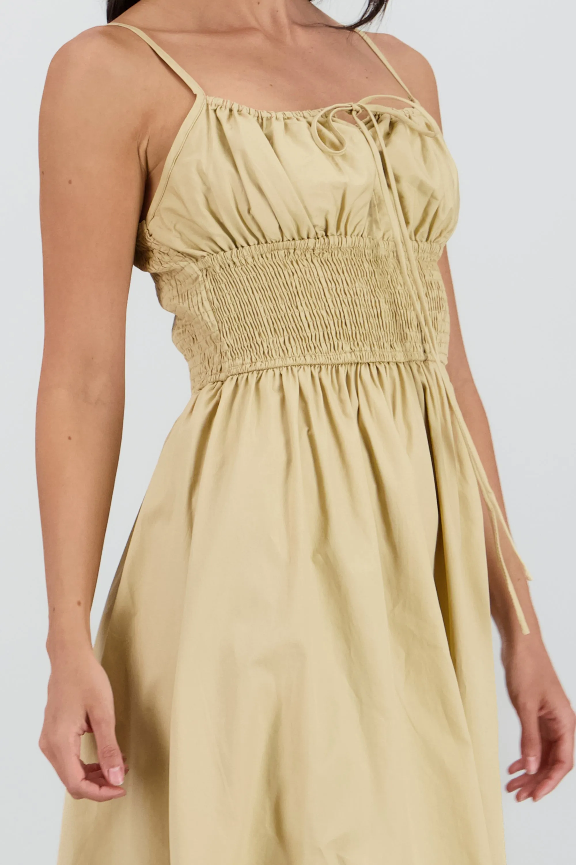 Vestido midi detalle smock tirantes sold by Shasa product image thumbnail 5