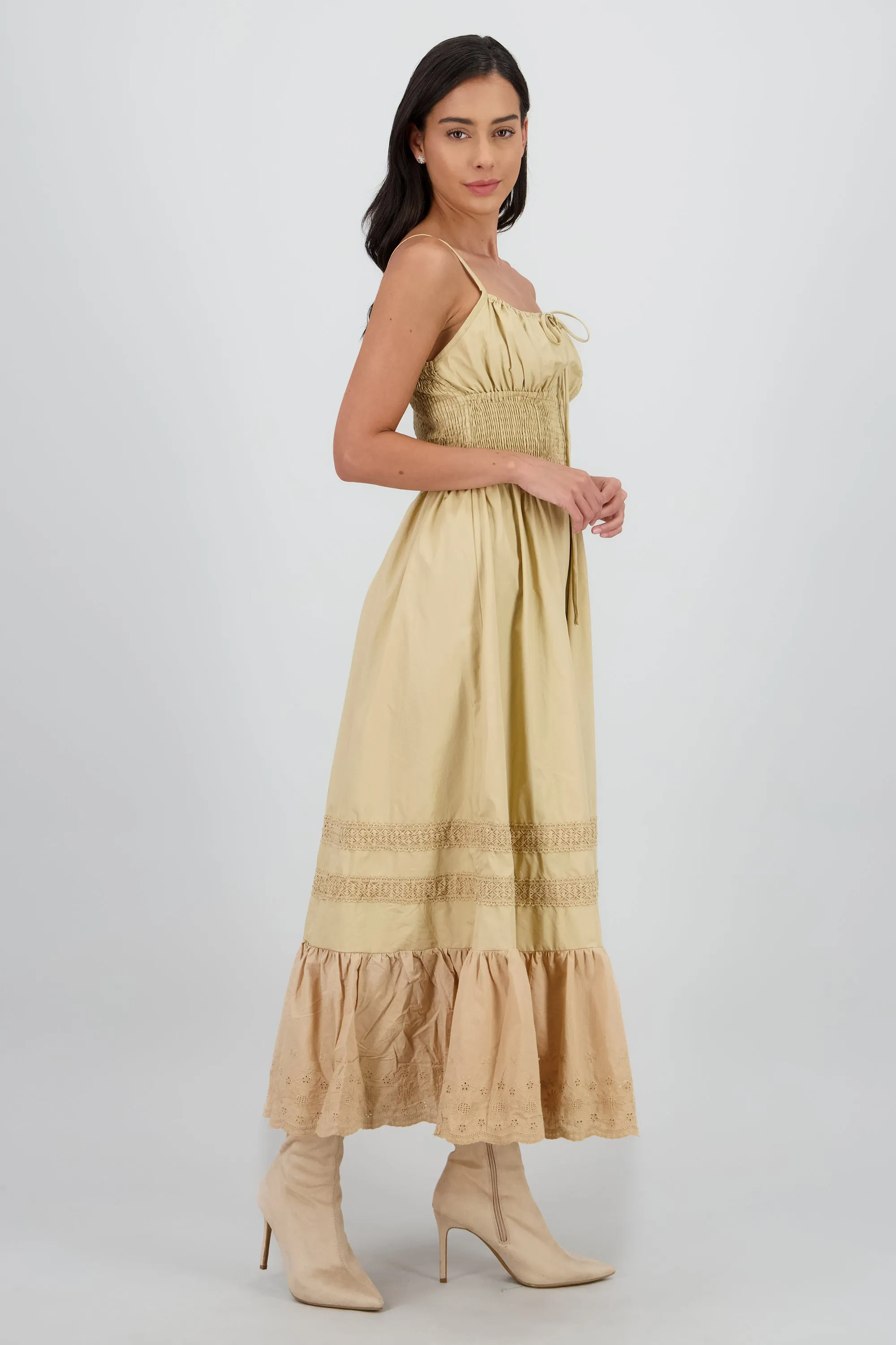 Vestido midi detalle smock tirantes sold by Shasa product image thumbnail 3