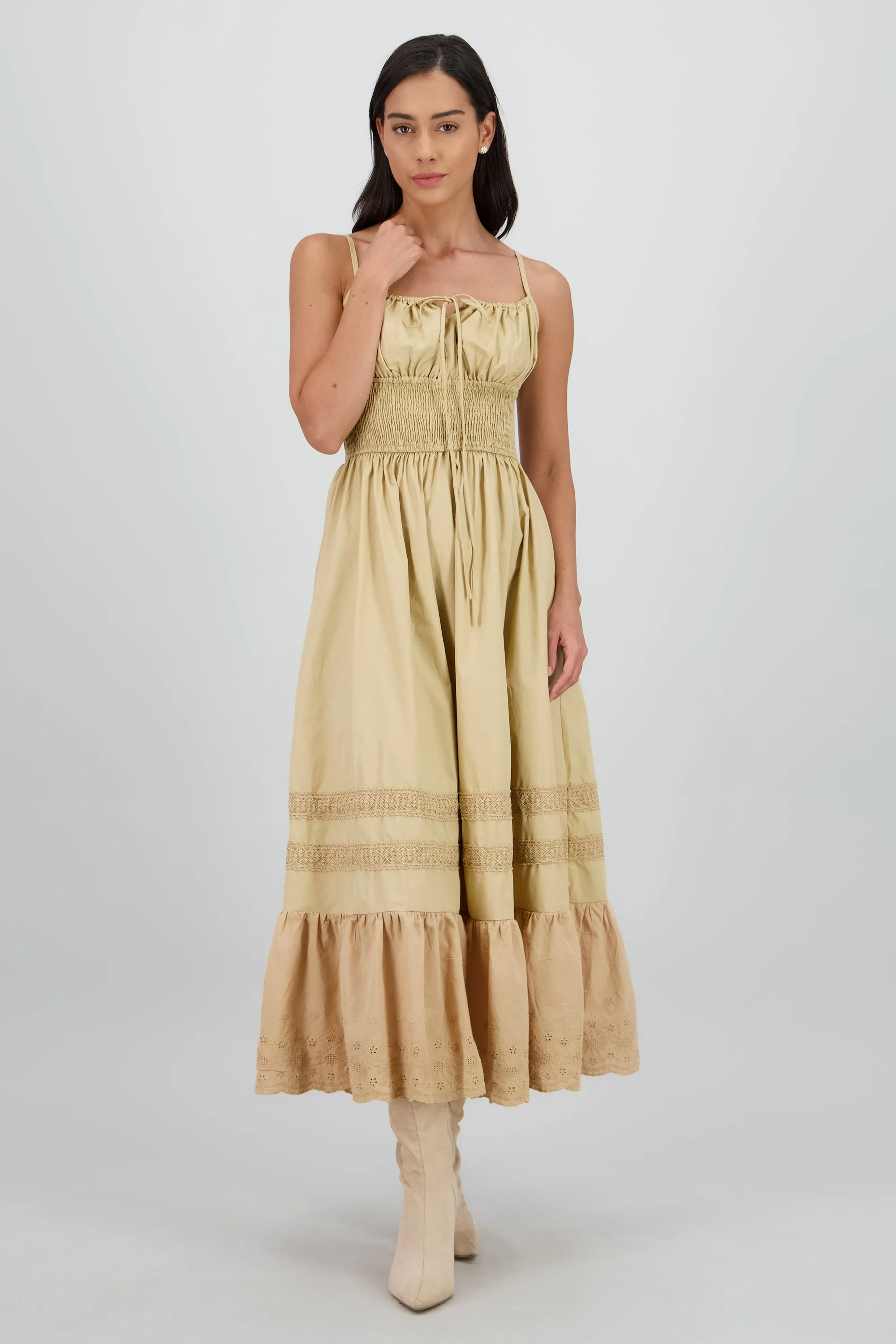 Vestido midi detalle smock tirantes sold by Shasa product image thumbnail 2