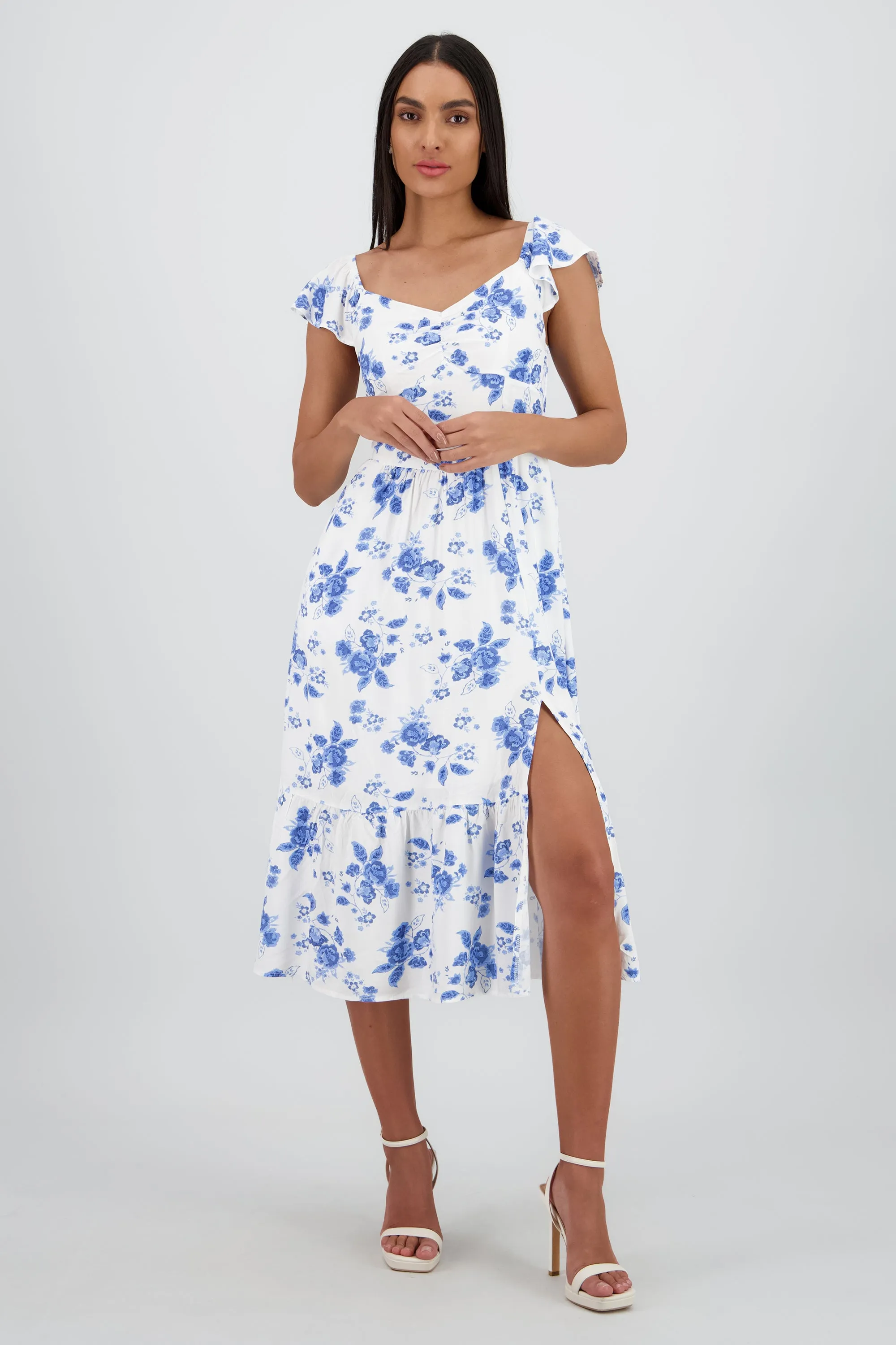 Vestido midi flores sold by Shasa