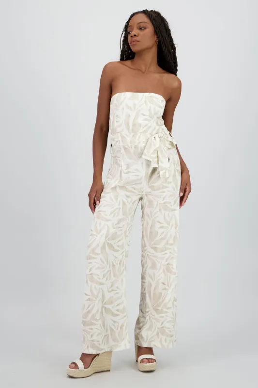 Jumpsuit strapless detalle lazo amplio sold by Shasa